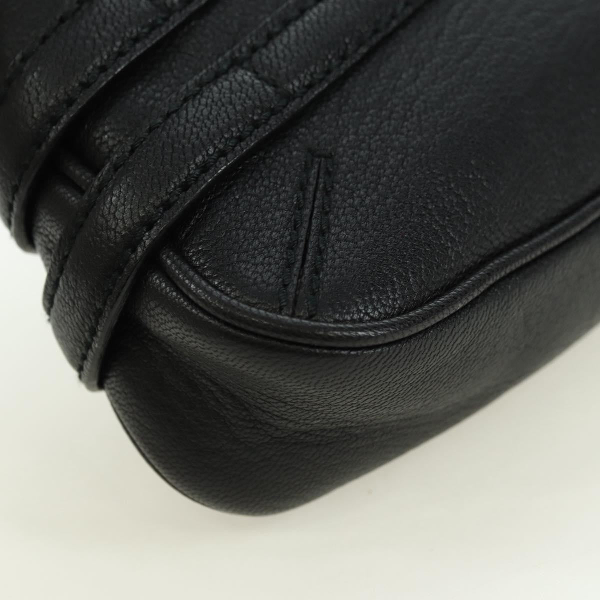 Gucci Horsebit Shoulder Bag Gg Canvas And Leather Black Leather Shoulder Bag Bag (Pre-Owned)