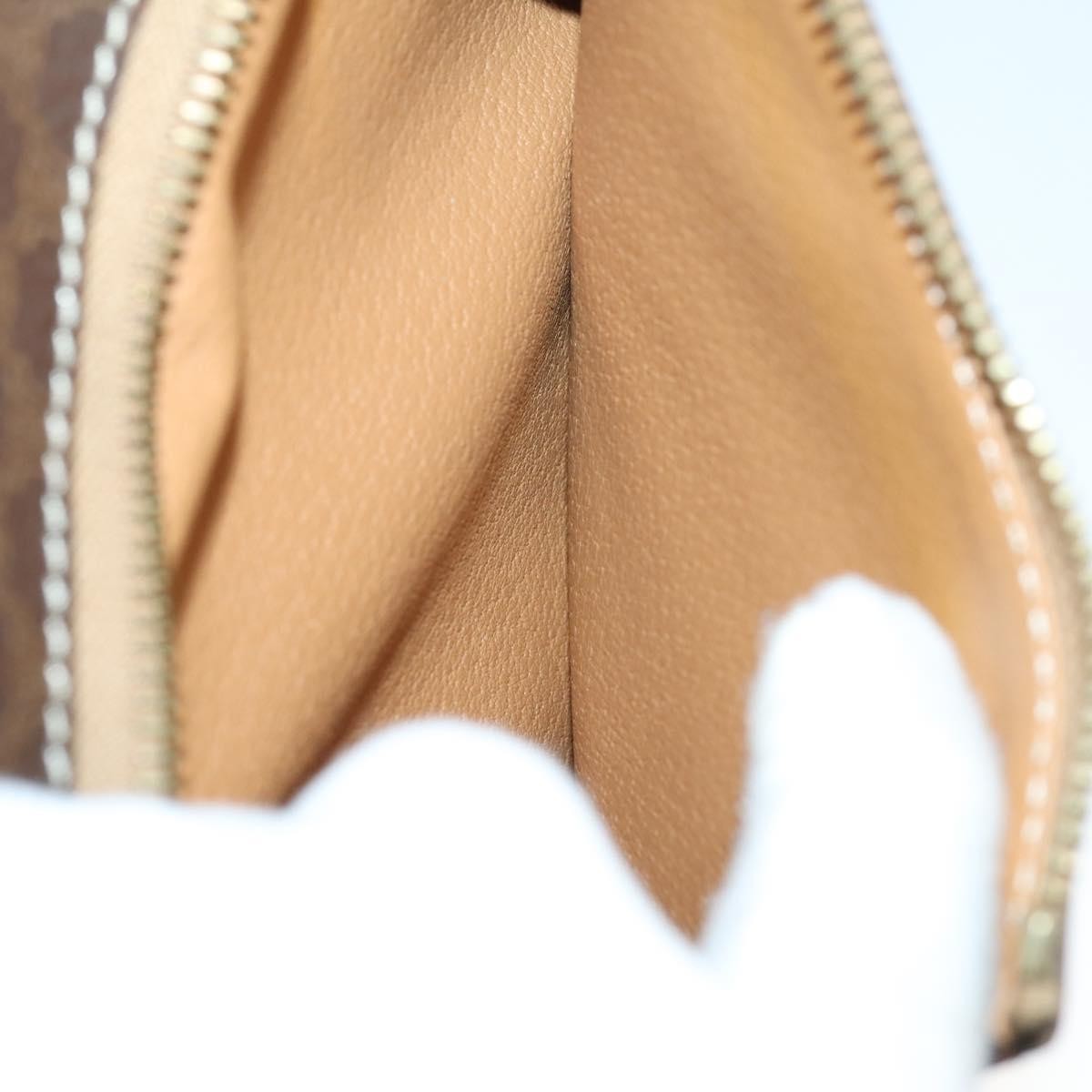 Celine Vintage Macadam Backpack Canvas And Leather Brown Canvas Backpack Bag (Pre-Owned)