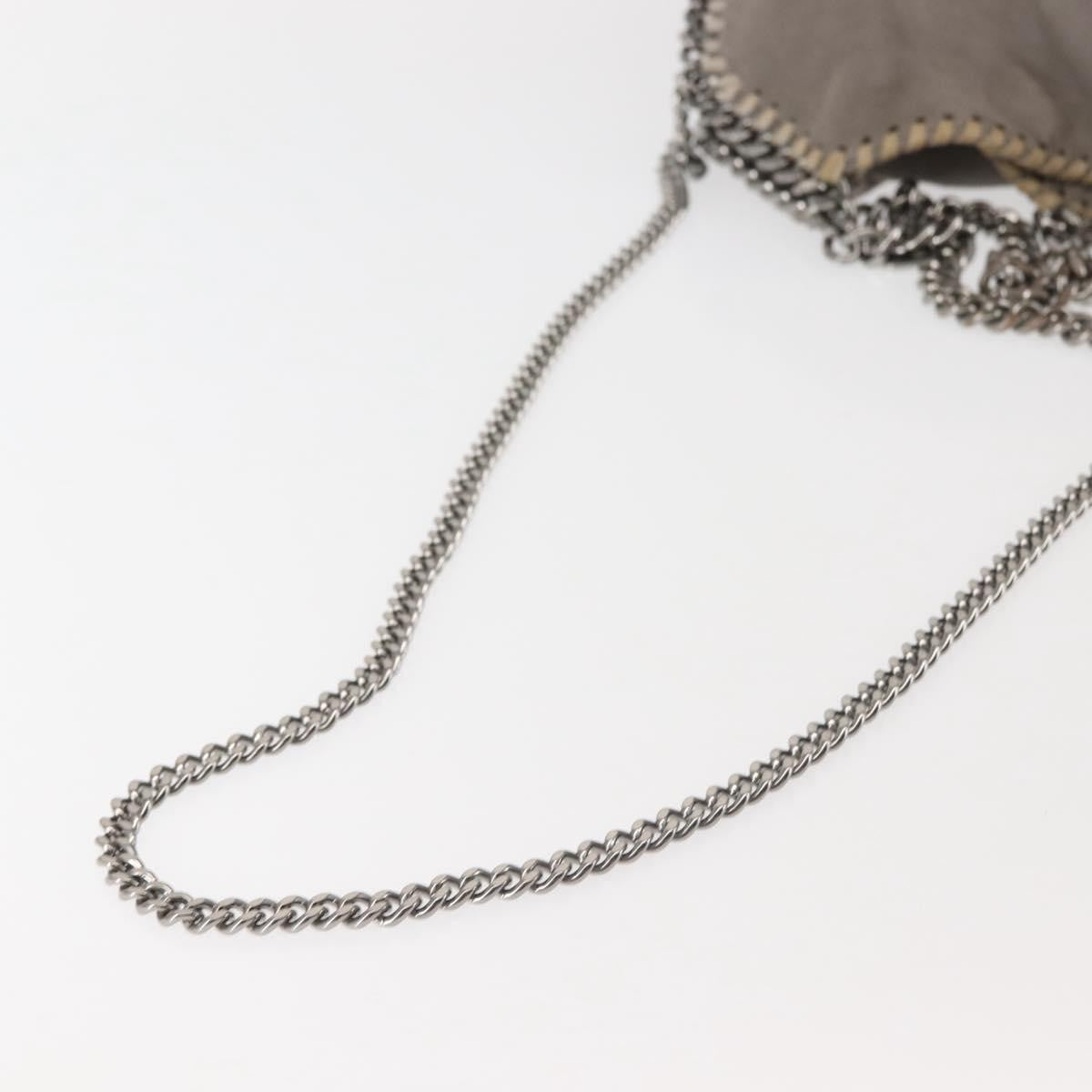 Stella Mccartney Falabella Fold Over Crossbody Bag Suede Gray Synthetic Shoulder Bag Bag (Pre-Owned)