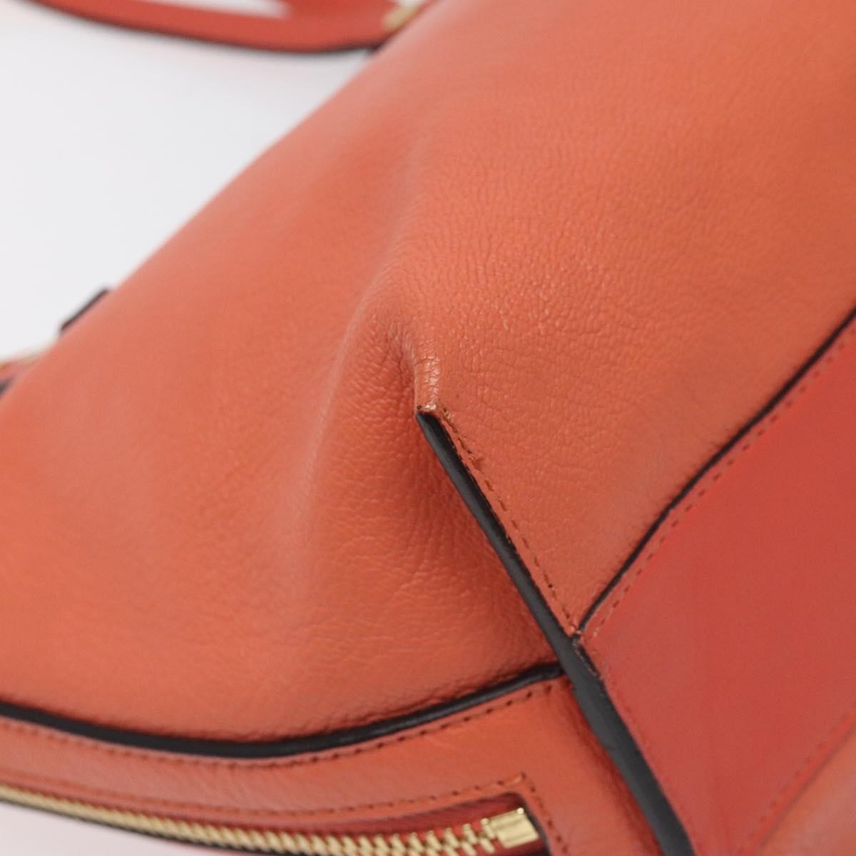 Chloe Dilan Tote Leather Orange Leather Bag (Pre-Owned)