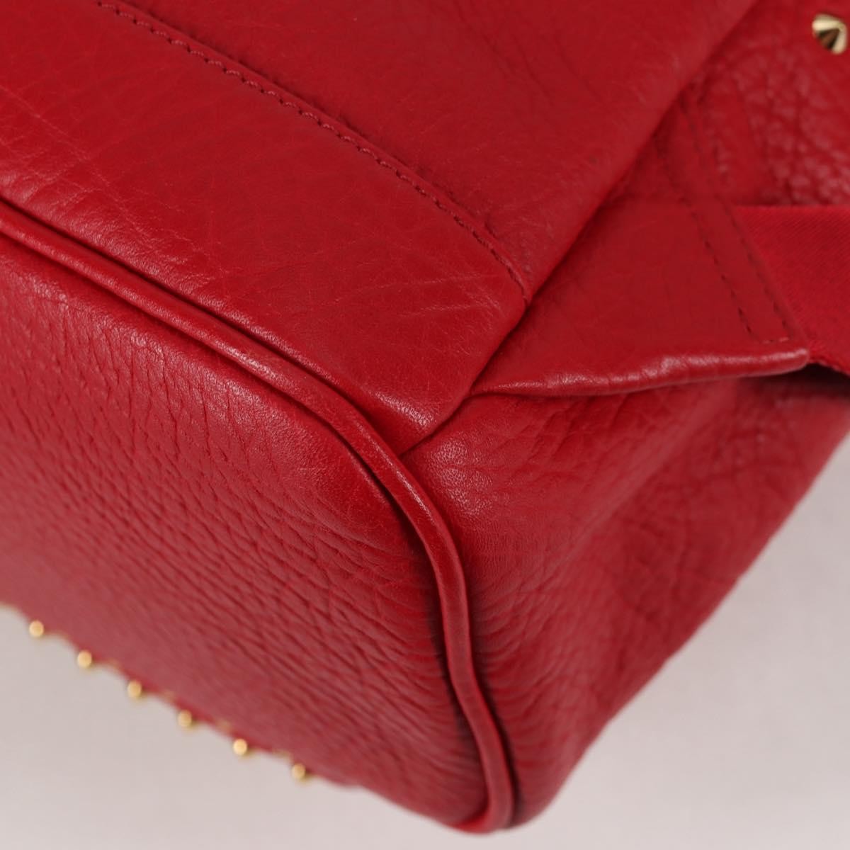 MCM Vintage Vicetos Backpack Leather Red Leather Backpack Bag (Pre-Owned)