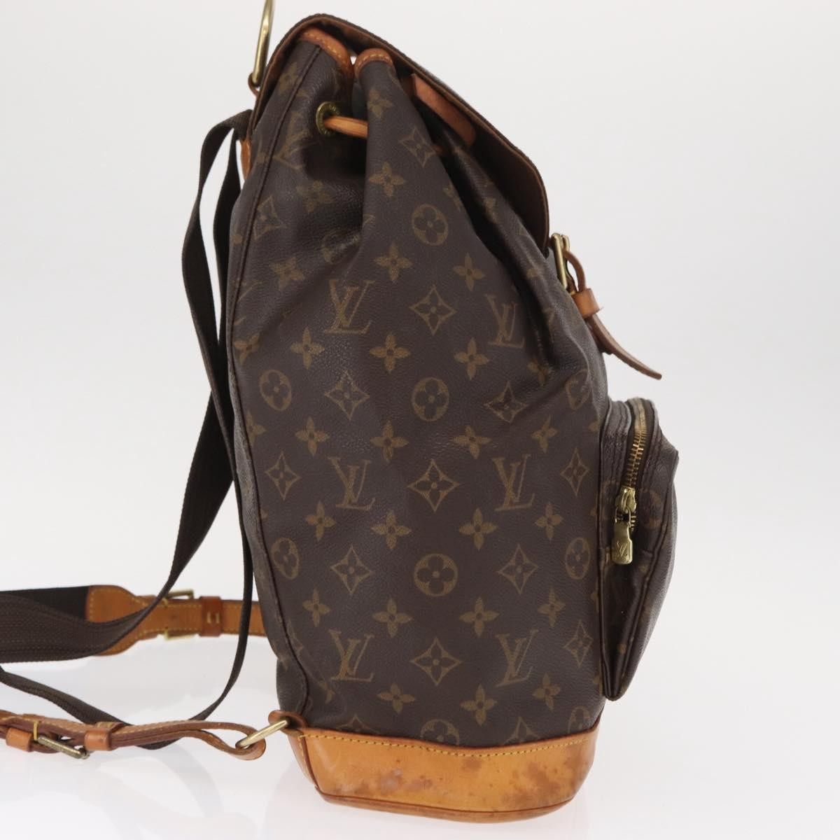 Louis Vuitton Vintage Montsouris Backpack Monogram Canvas Brown Canvas Backpack Bag (Pre-Owned)