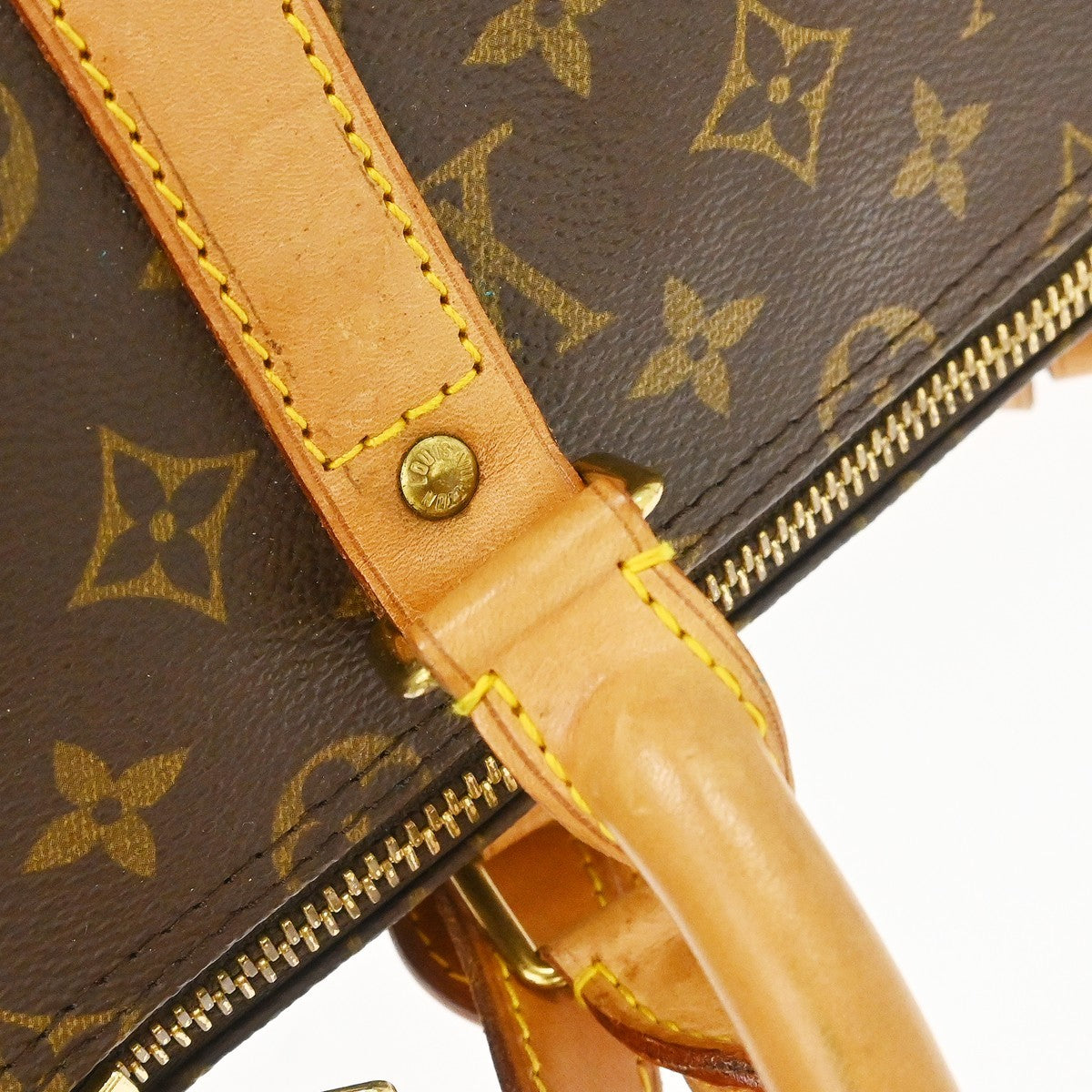 Louis Vuitton Keepall Bandouliere Bag Monogram Canvas Brown Canvas Travel Bag Bag (Pre-Owned)
