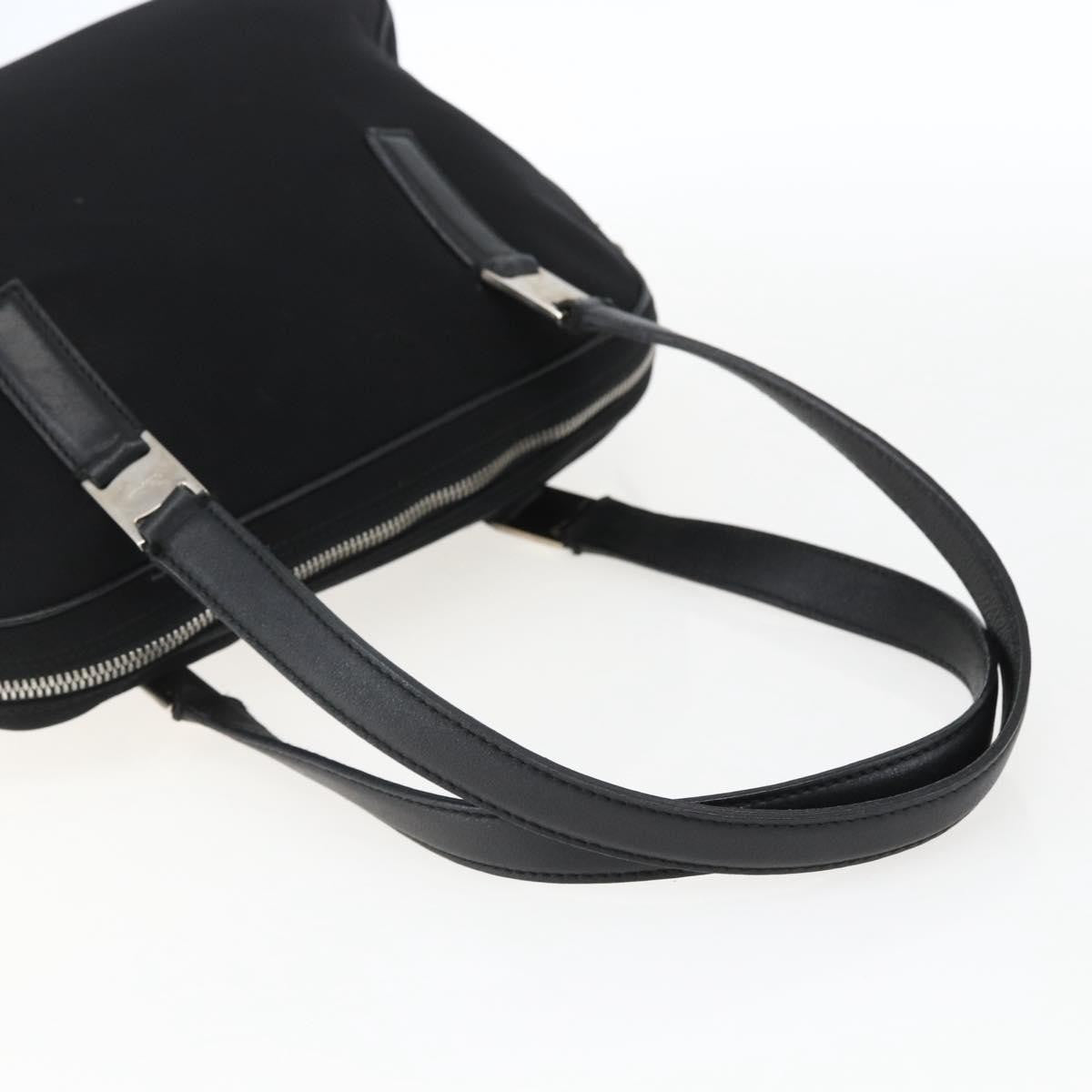 Salvatore Ferragamo Vintage Handbag Nylon Black Nylon Handbag (Pre-Owned)