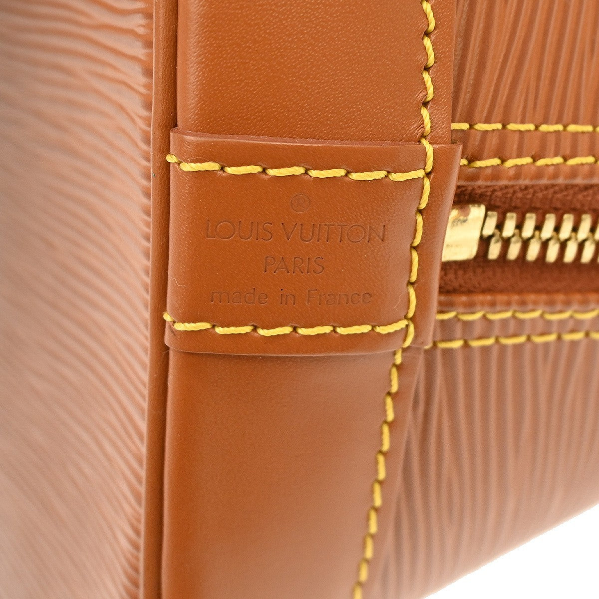Louis Vuitton Vintage Alma Handbag Epi Leather Brown Leather Handbag (Pre-Owned)