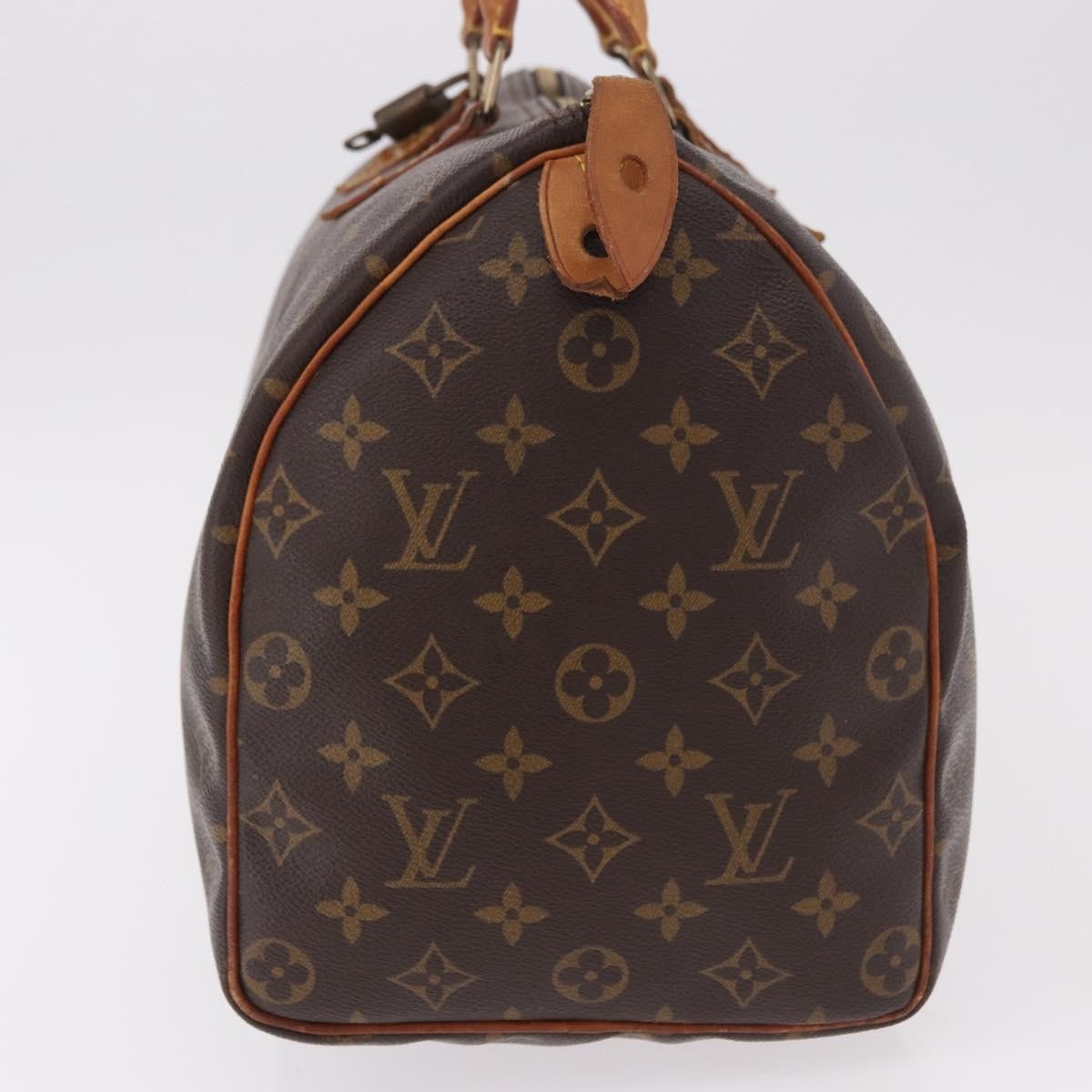 Louis Vuitton Speedy Handbag Monogram Canvas Brown Canvas Handbag (Pre-Owned)