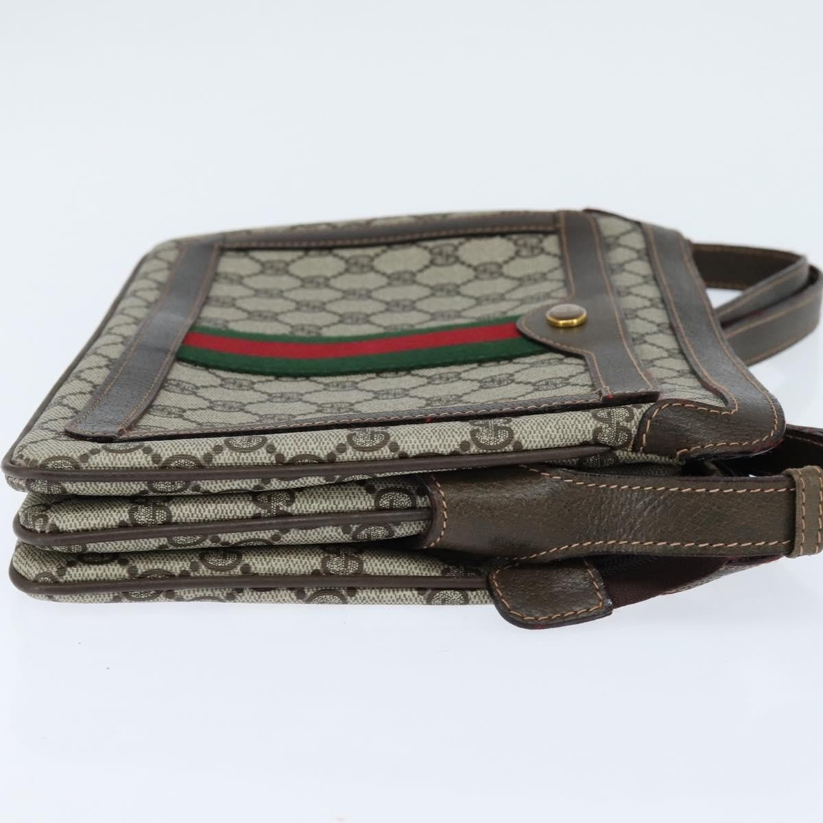 Gucci Ophidia Zip Shoulder Bag Gg Coated Canvas Beige Canvas Shoulder Bag Bag (Pre-Owned)