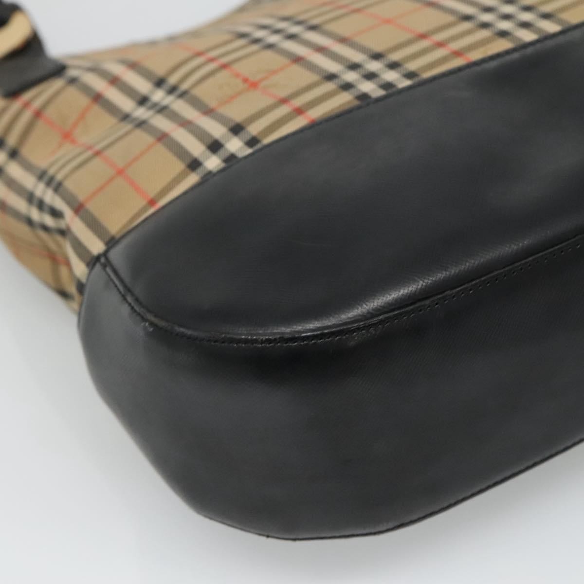 Burberry Nova Check Tote Canvas And Leather Beige Canvas Tote Bag Bag (Pre-Owned)