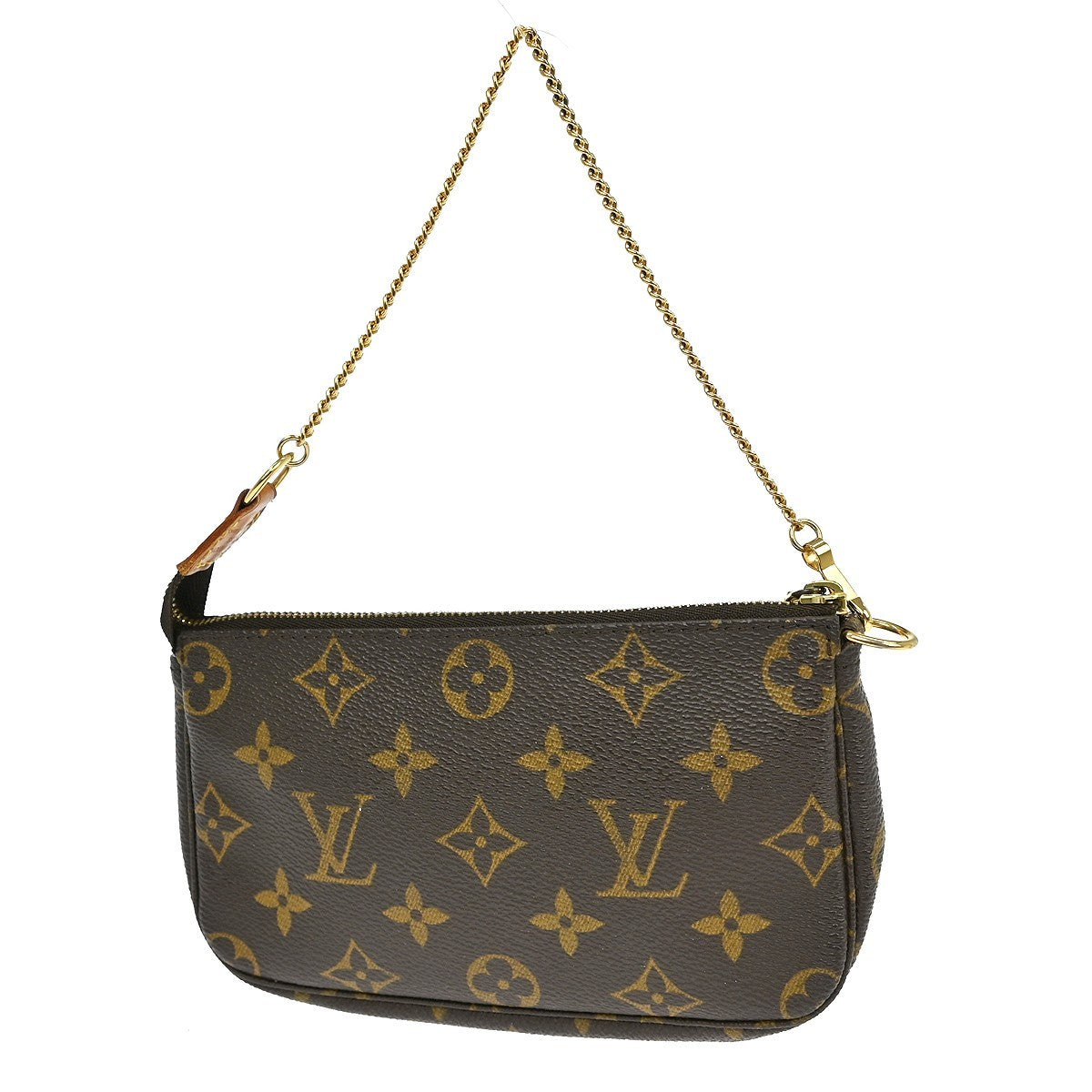 Louis Vuitton Mini Pochette Accessoires Canvas Brown Canvas Clutche & Pouche Bag (Pre-Owned)