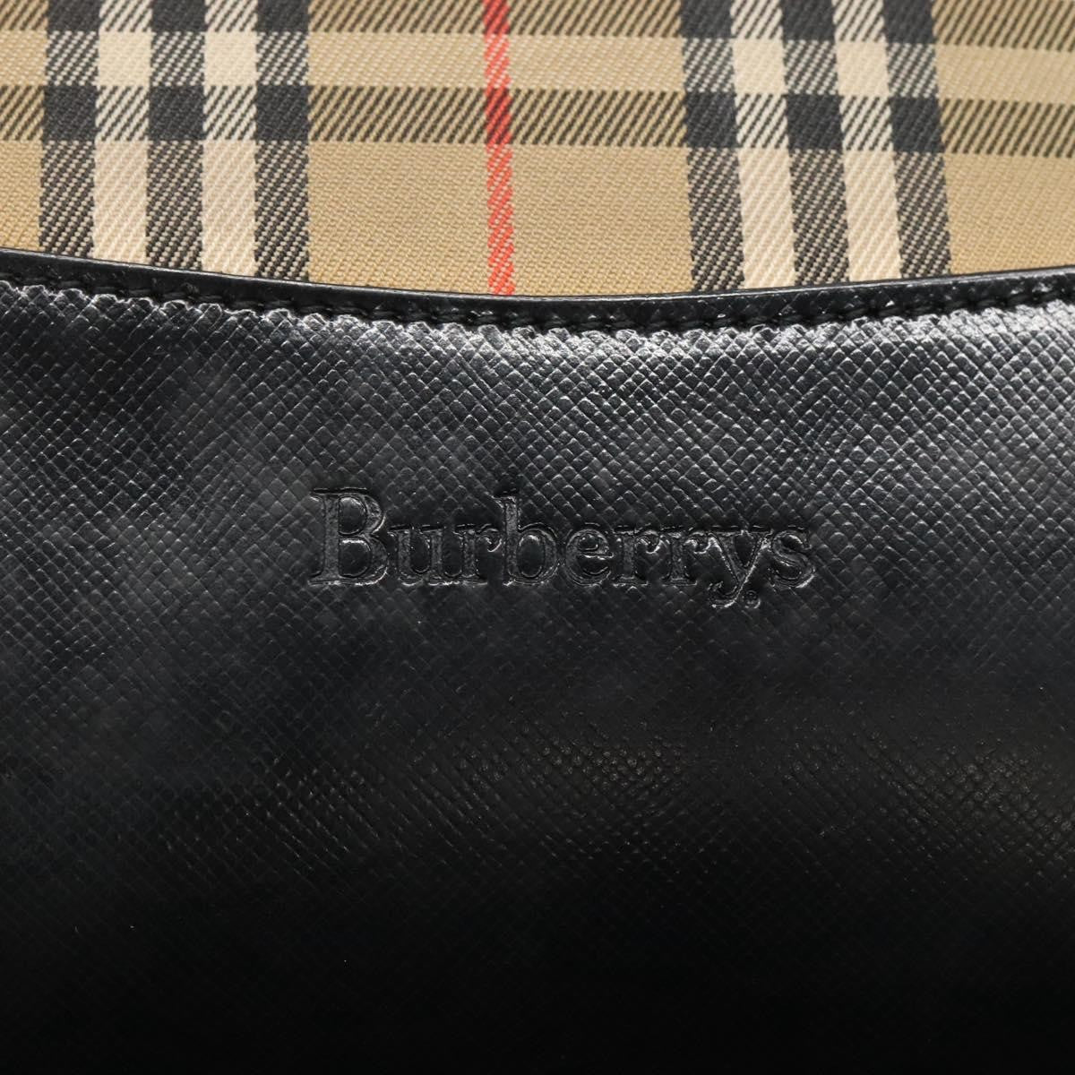 Burberry Nova Check Tote Canvas And Leather Beige Canvas Tote Bag Bag (Pre-Owned)