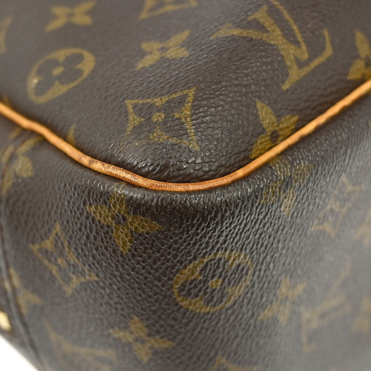 Louis Vuitton Deauville Handbag Monogram Canvas Brown Canvas Handbag (Pre-Owned)