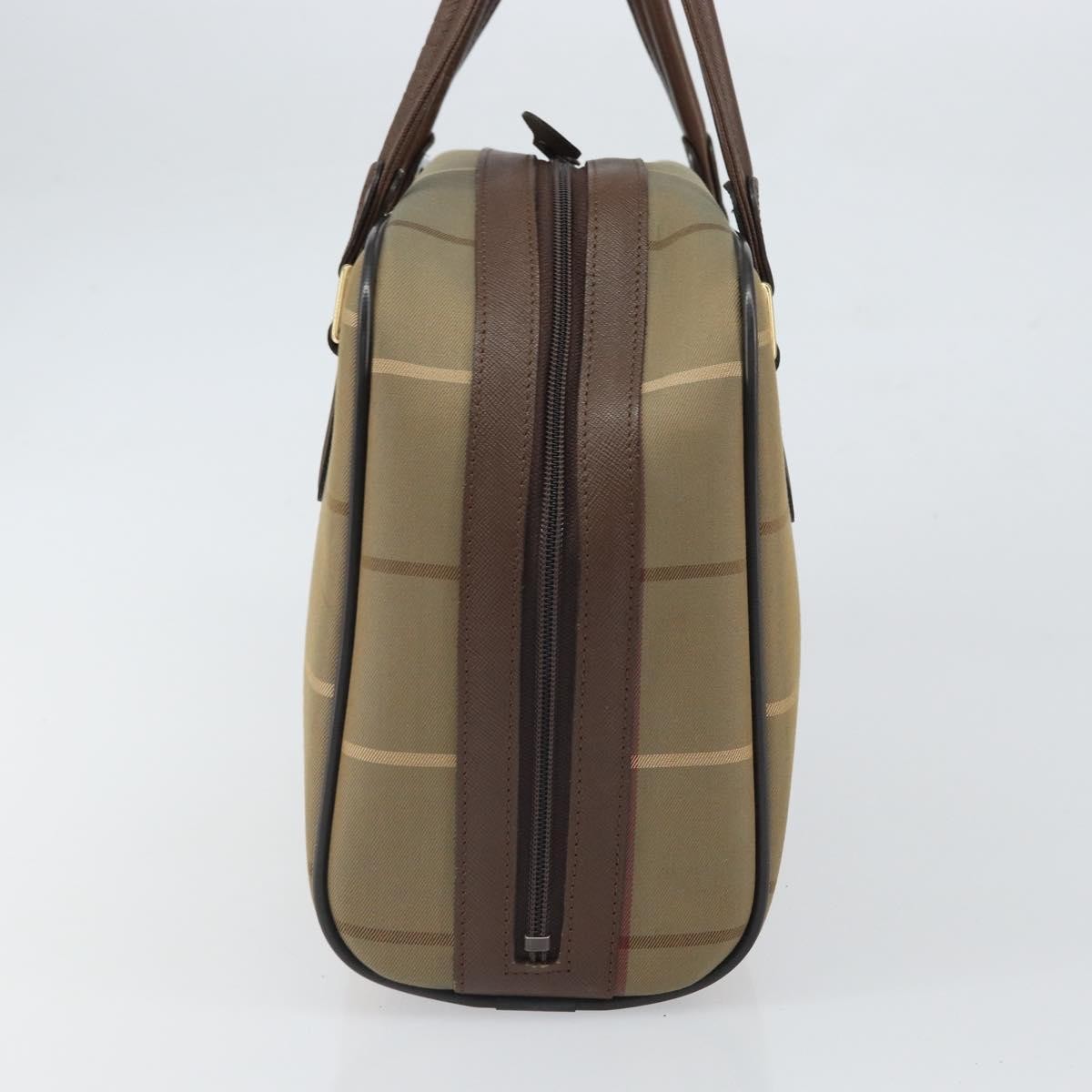 Burberry Nova Check Handbag Nova Check Canvas Brown Canvas Handbag (Pre-Owned)