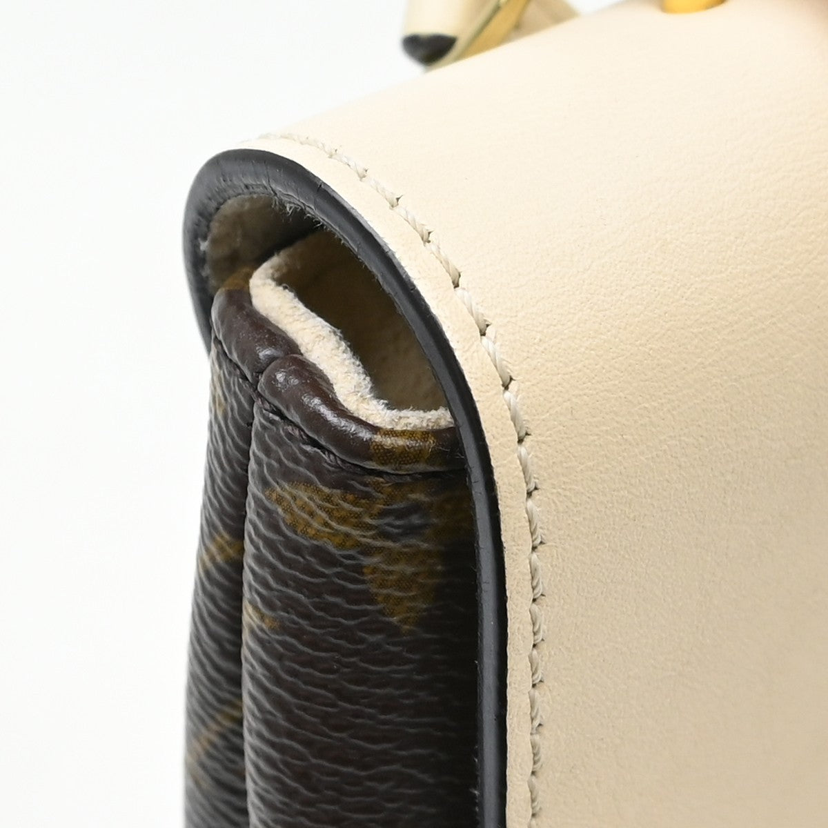 Louis Vuitton Locky Handbag Monogram Canvas With Leather Brown Canvas Handbag (Pre-Owned)