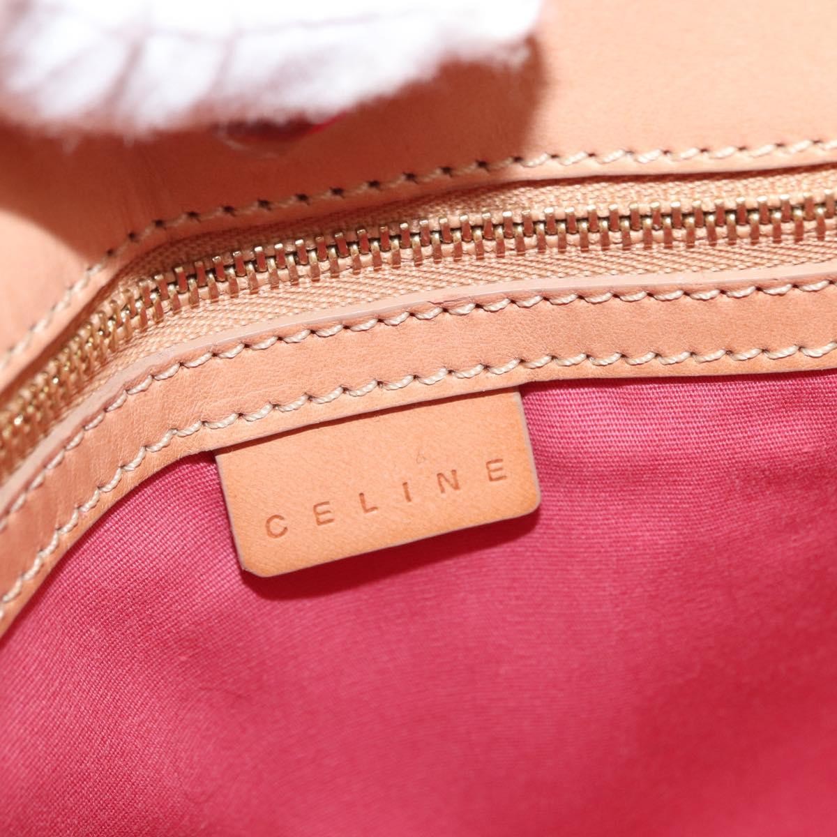 Celine C Macadam Shoulder Bag Suede Pink Suede Shoulder Bag Bag (Pre-Owned)