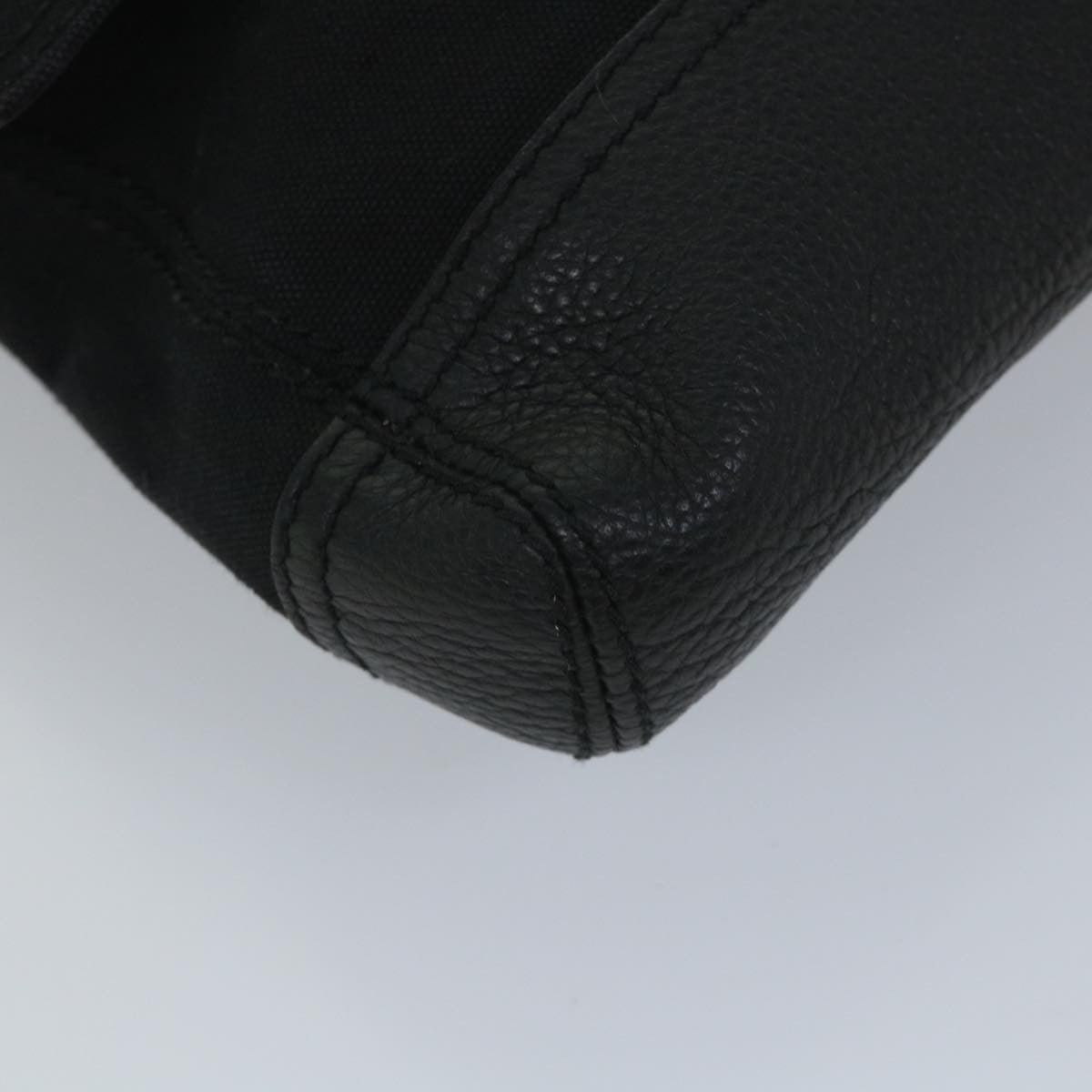 Balenciaga Vintage Pouch Leather Black Canvas Clutche & Pouche Bag (Pre-Owned)