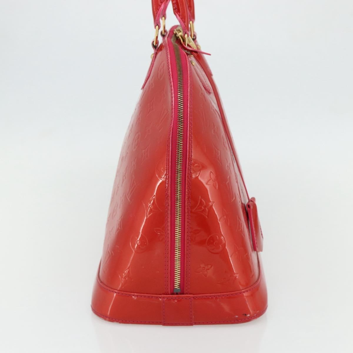 Louis Vuitton Alma Handbag Monogram Vernis Red Patent_Leather Handbag (Pre-Owned)