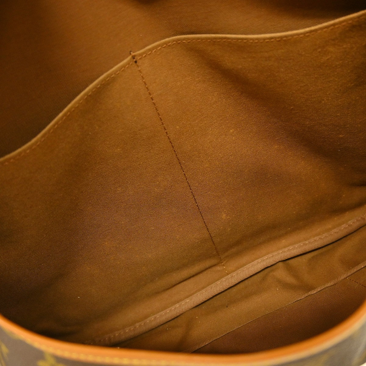 Louis Vuitton Saumur Handbag Monogram Canvas Brown Canvas Shoulder Bag Bag (Pre-Owned)