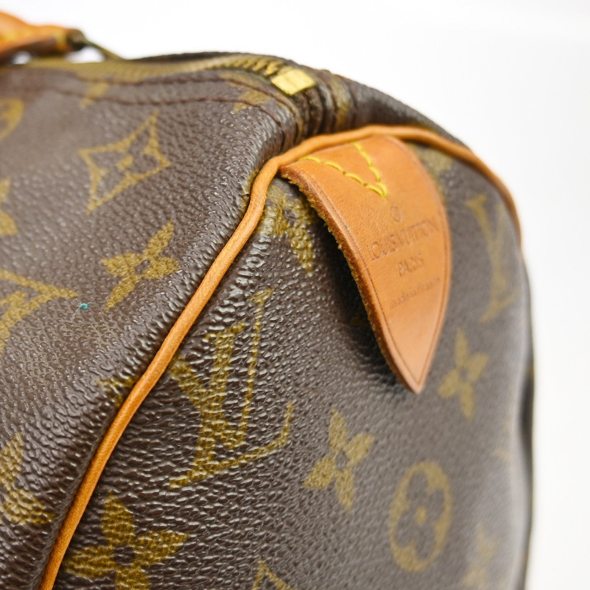 Louis Vuitton Speedy Handbag Monogram Canvas Brown Canvas Handbag (Pre-Owned)
