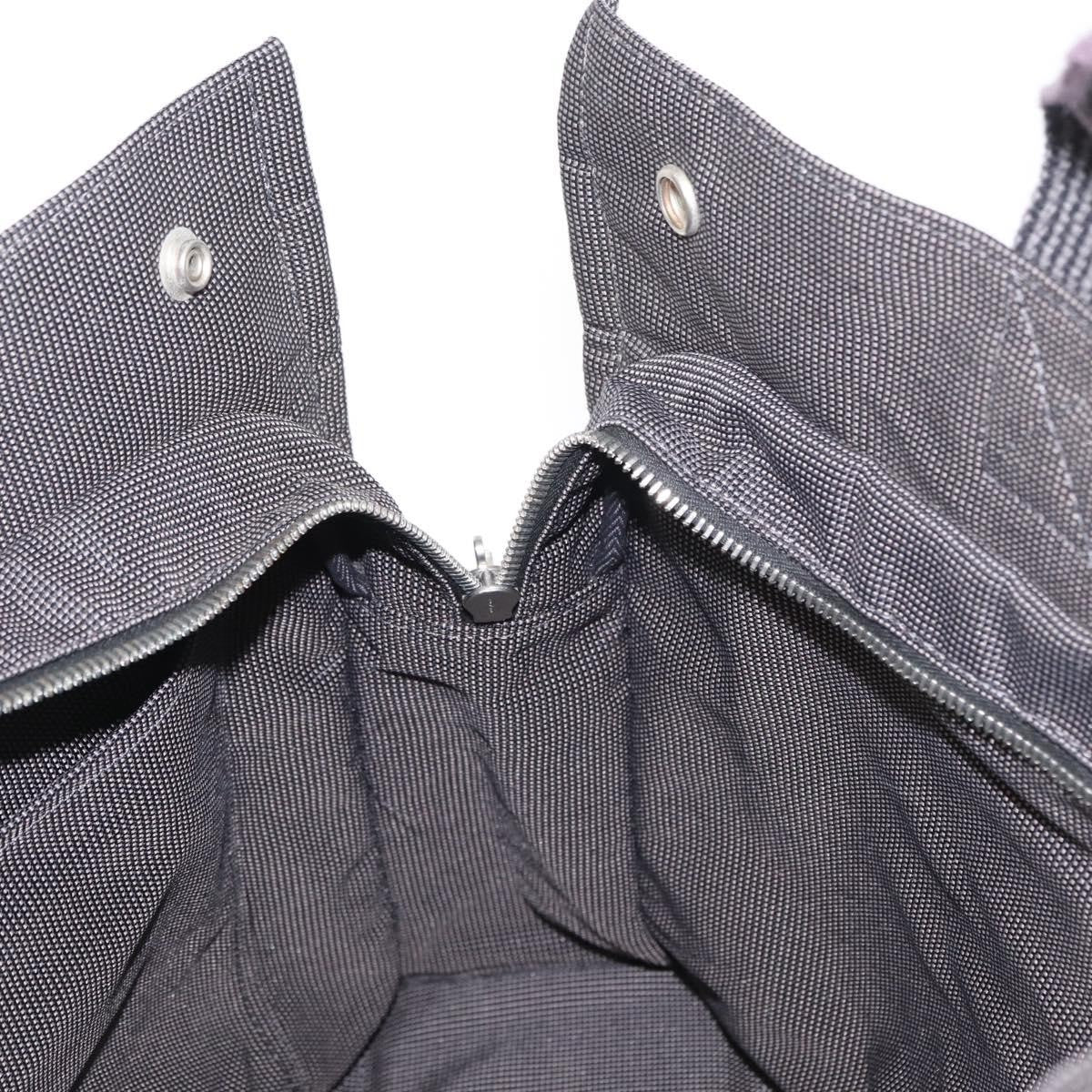 Hermes Fourre-Tout Herline Canvas Gray Canvas Tote Bag Bag (Pre-Owned)
