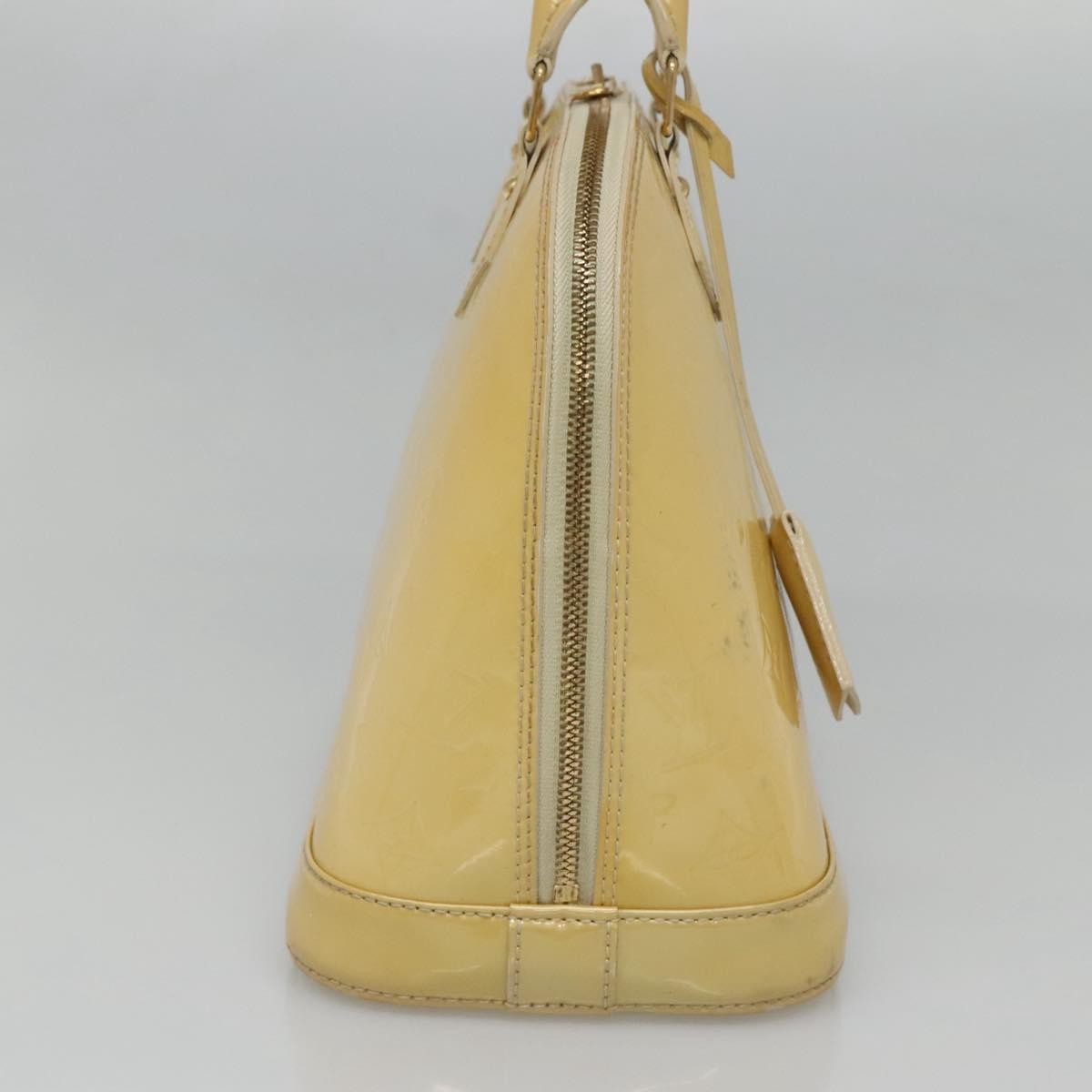 Louis Vuitton Alma Handbag Patent Leather Yellow Patent_Leather Handbag (Pre-Owned)