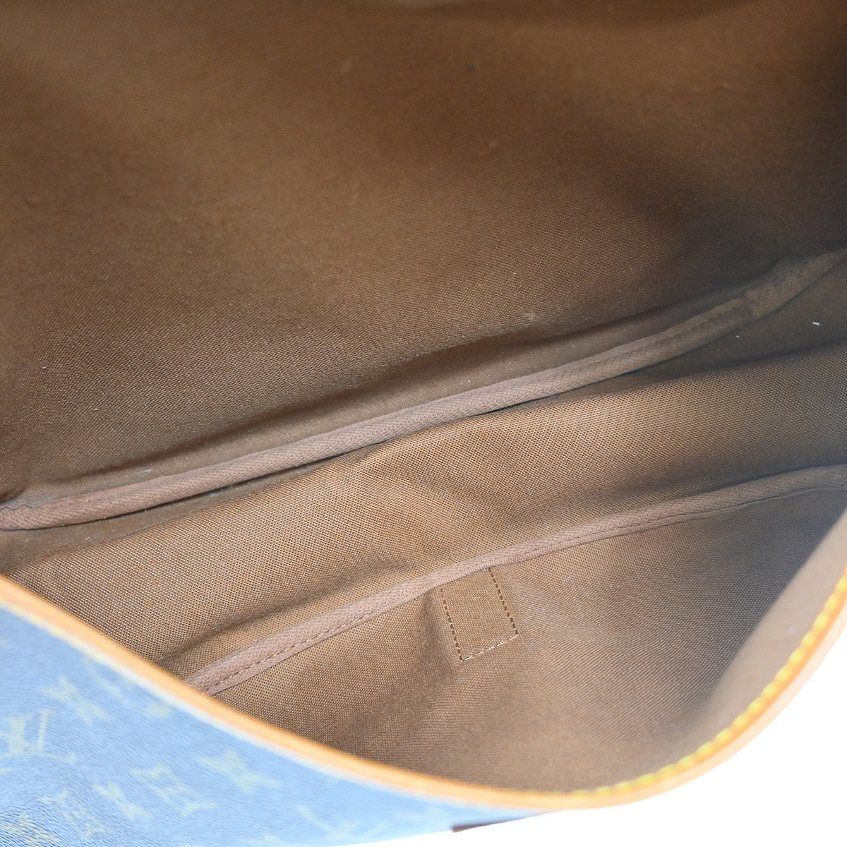 Louis Vuitton Saumur Handbag Monogram Canvas Brown Canvas Shoulder Bag Bag (Pre-Owned)