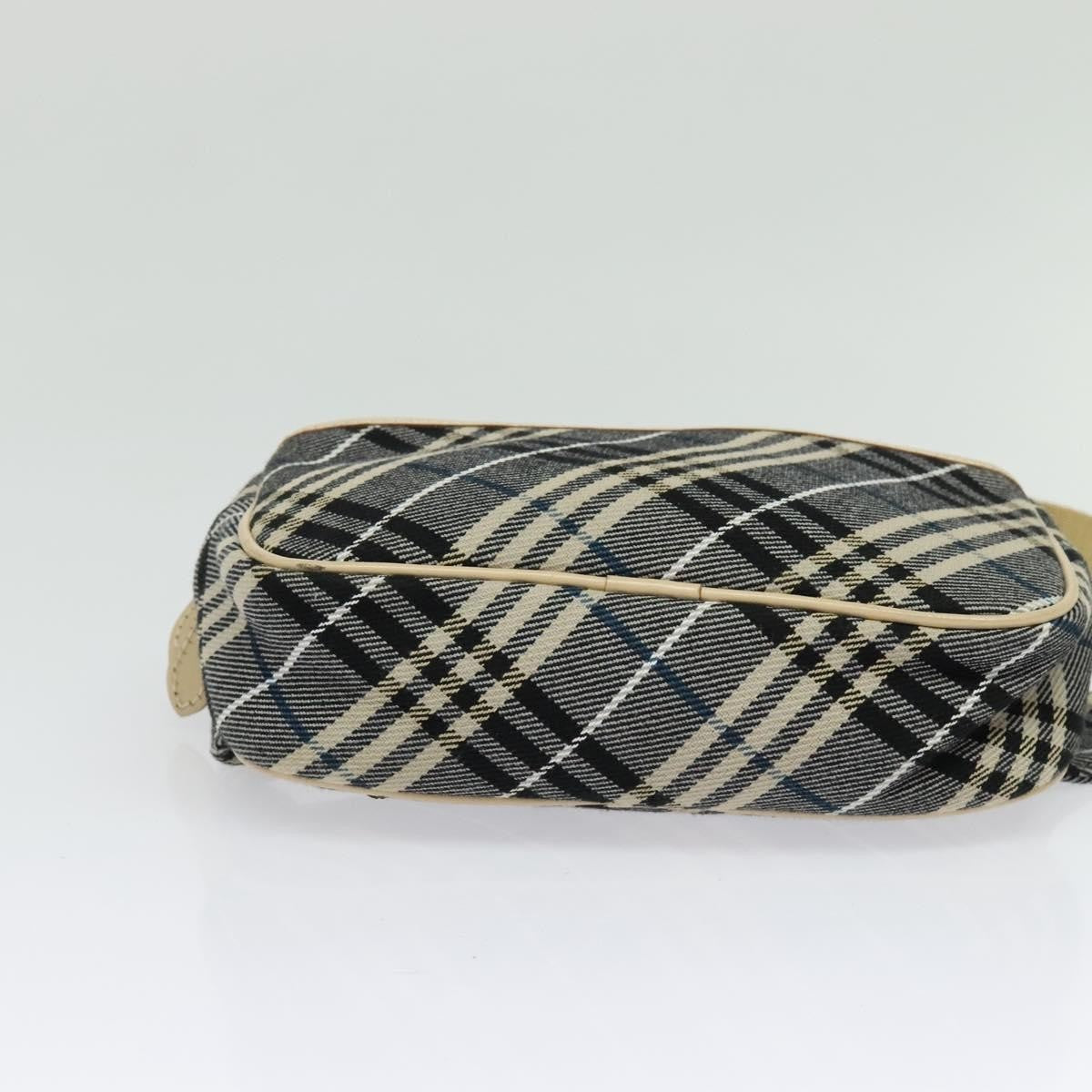 Burberry Waist Bag Vintage Check Canvas Blue Canvas Shoulder Bag Bag (Pre-Owned)