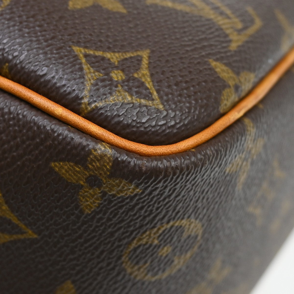Louis Vuitton Deauville Handbag Monogram Canvas Brown Canvas Handbag (Pre-Owned)
