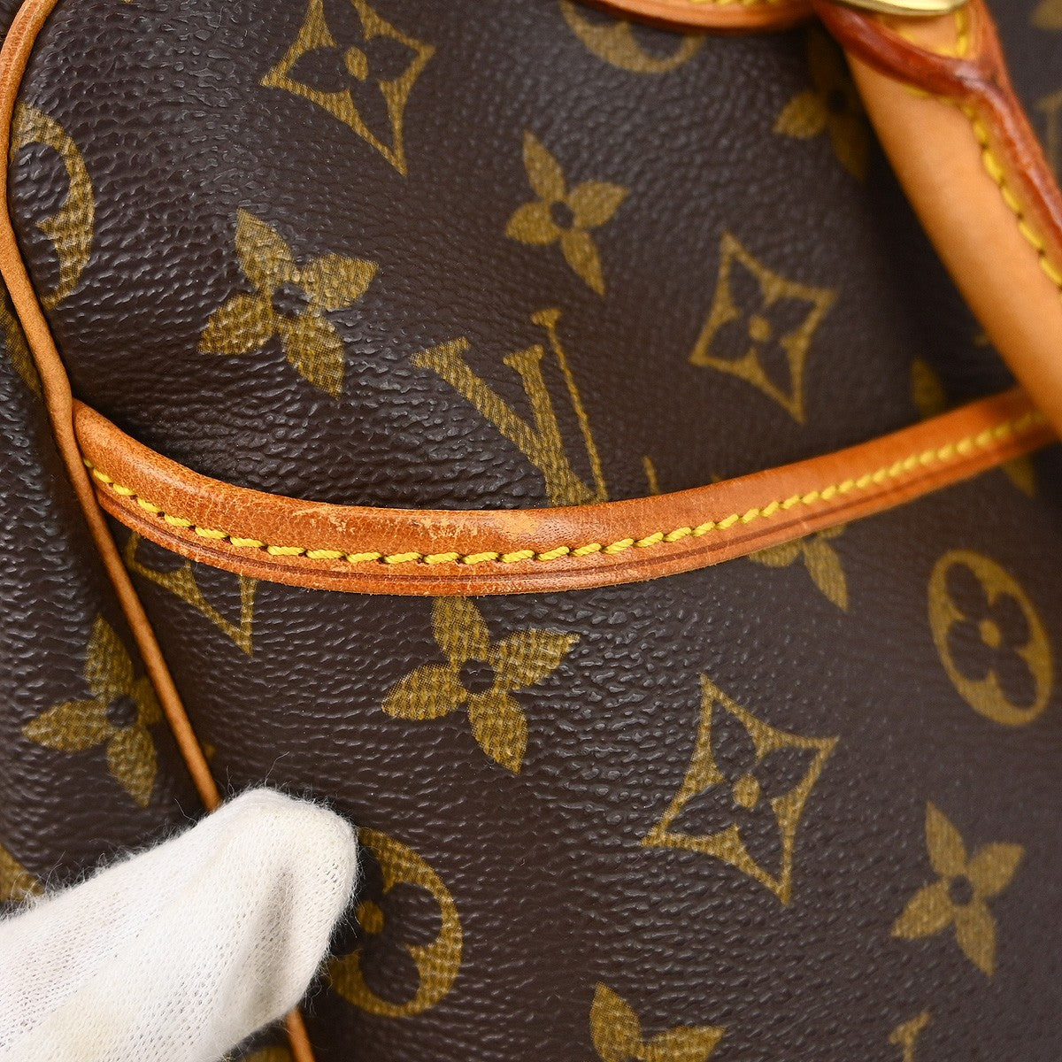Louis Vuitton Deauville Handbag Monogram Canvas Brown Canvas Handbag (Pre-Owned)