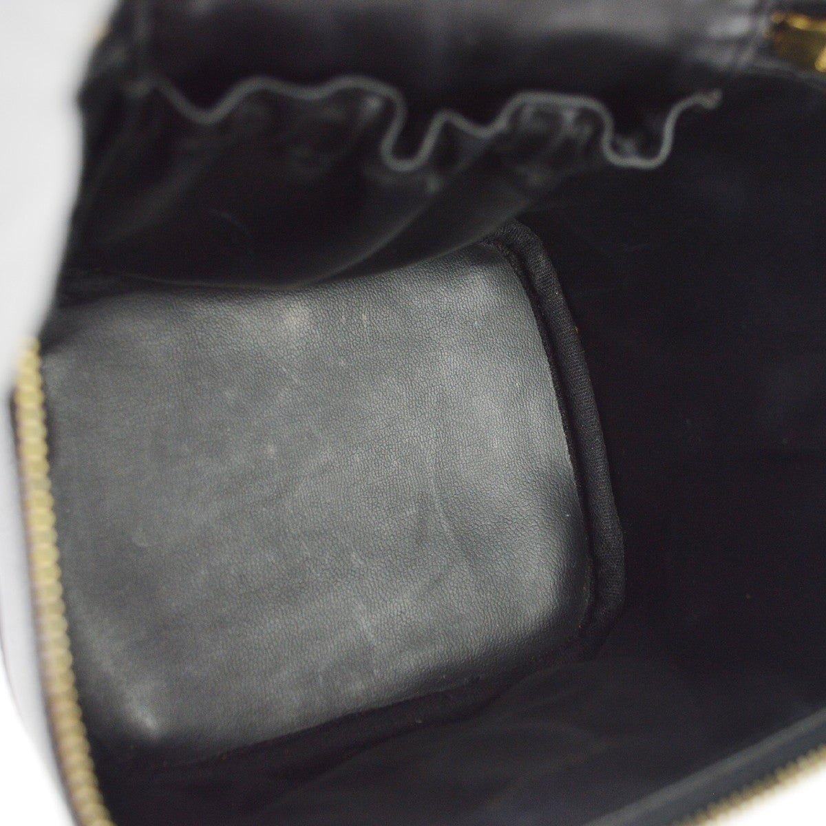 Chanel Vintage Timeless Cosmetic Case Caviar Black Leather Handbag (Pre-Owned)
