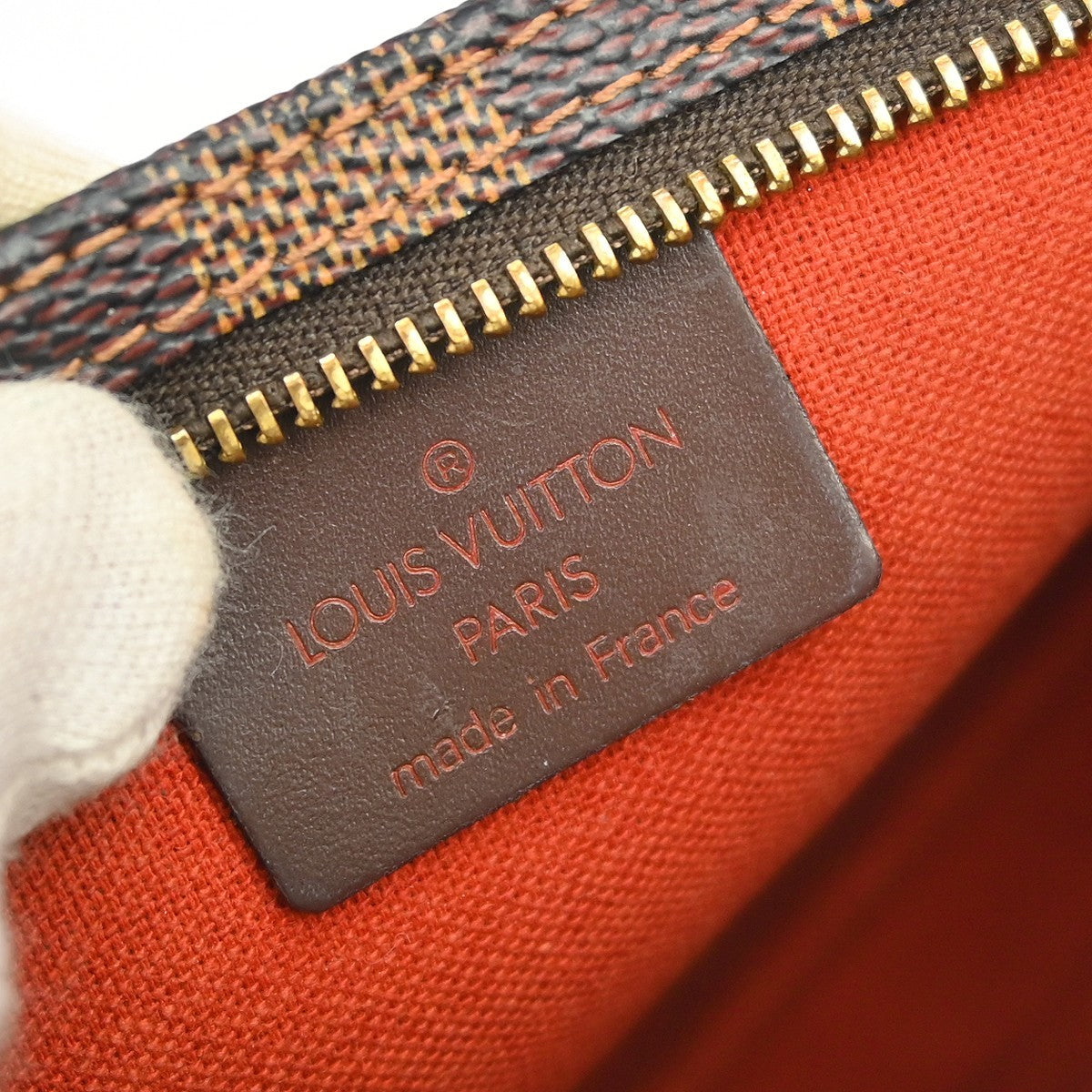 Louis Vuitton Navona Pochette Accessoires Damier Brown Canvas Clutche & Pouche Bag (Pre-Owned)