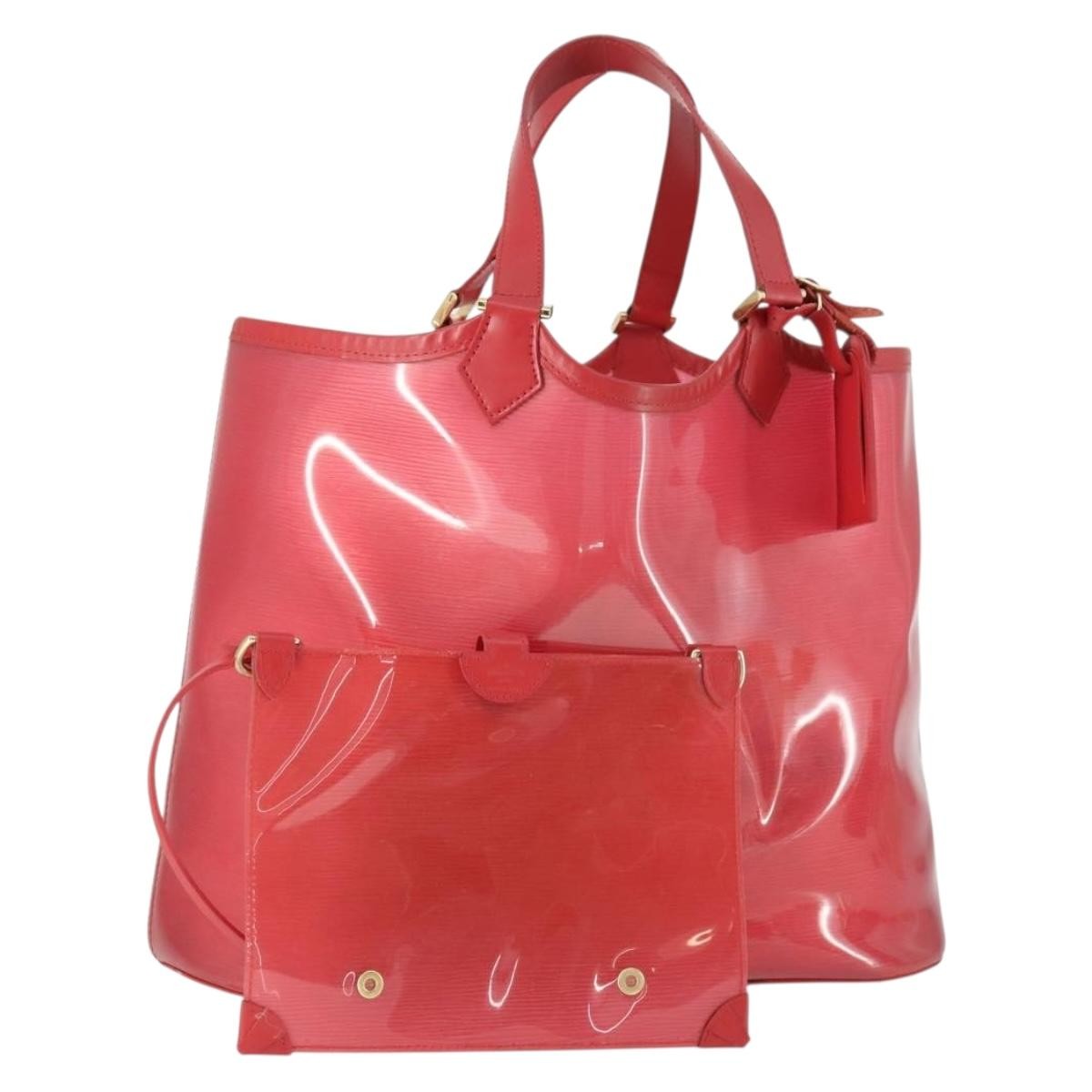 Louis Vuitton Plage Lagoon Bay Handbag Vinyl Epi Leather Red Plastic Tote Bag Bag (Pre-Owned)