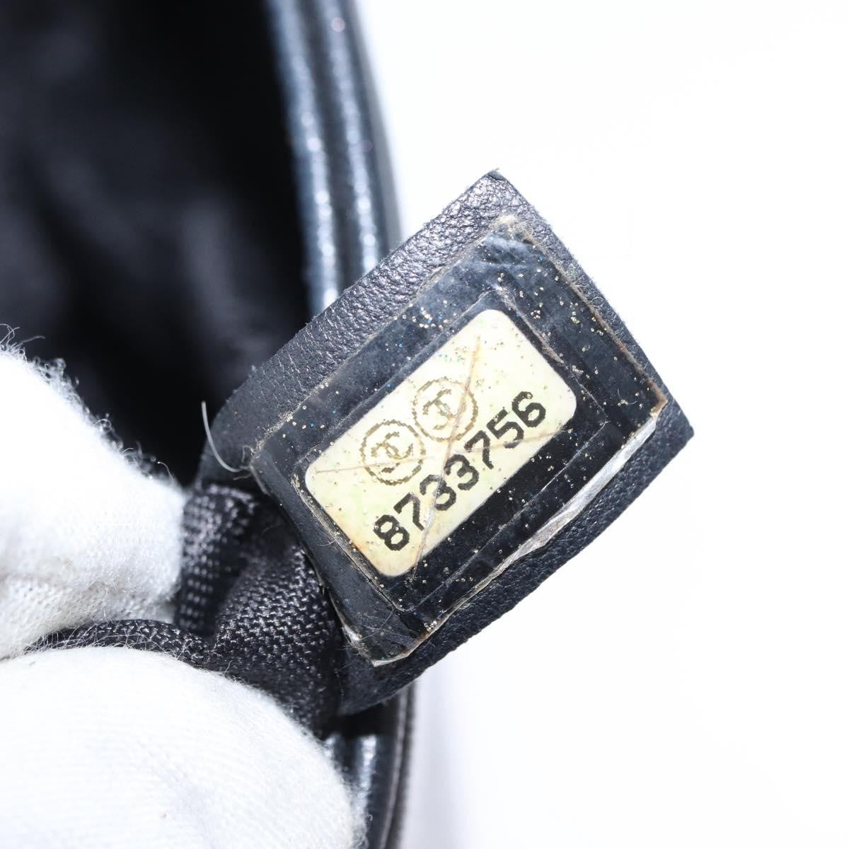Chanel Vintage Shoulder Bag Leather Black Leather Shoulder Bag Bag (Pre-Owned)