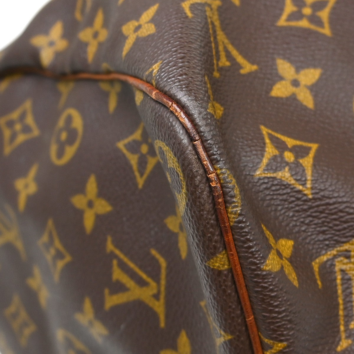 Louis Vuitton Keepall Bag Monogram Canvas Brown Canvas Travel Bag Bag (Pre-Owned)