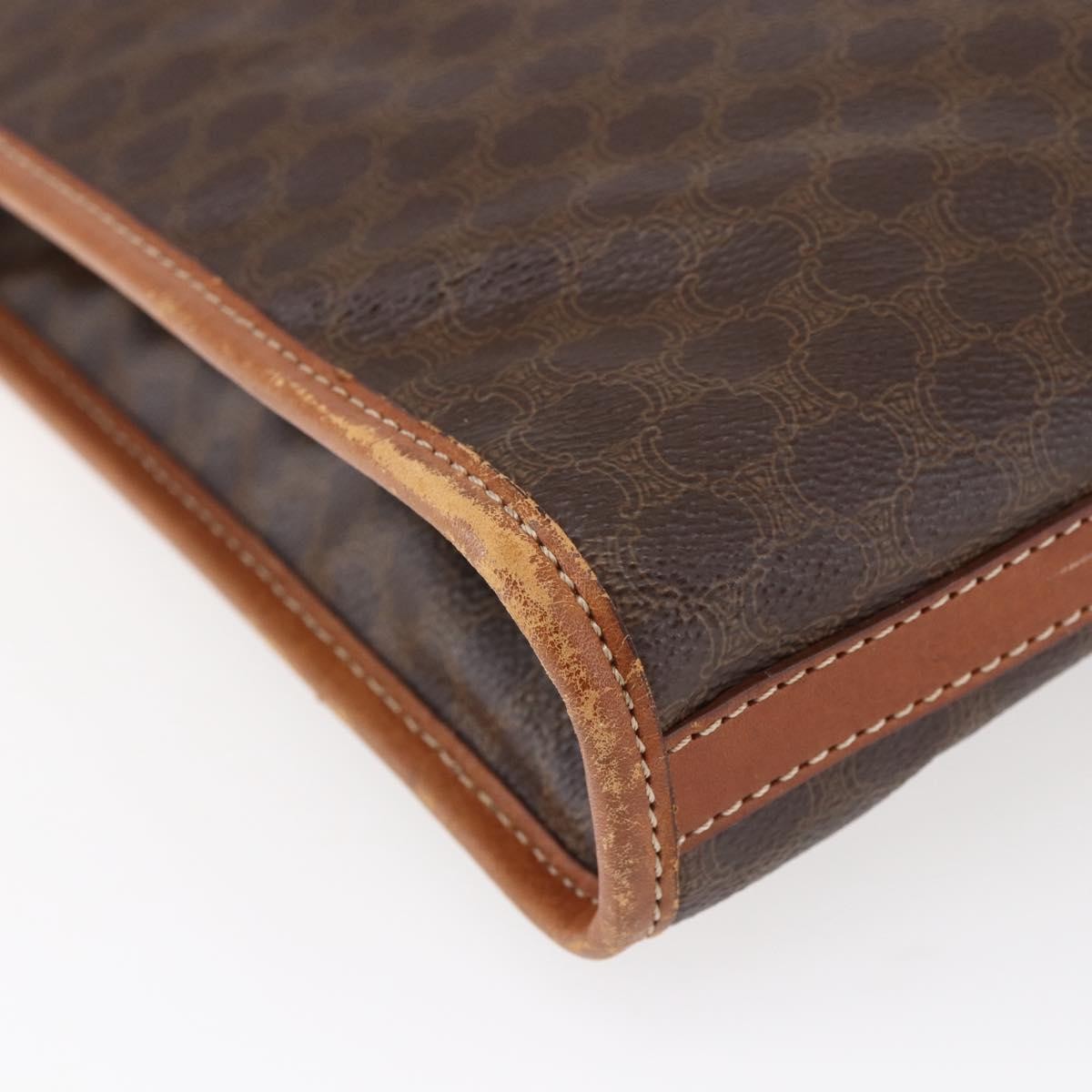 Celine Macadam Pochette Canvas Brown Canvas Clutche & Pouche Bag (Pre-Owned)