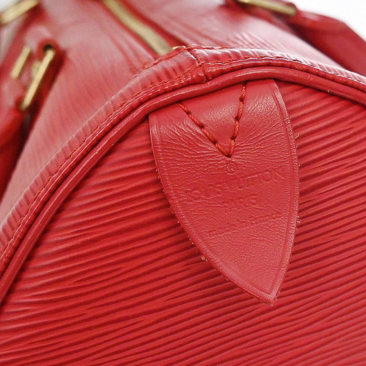Louis Vuitton Speedy Handbag Epi Leather Red Leather Handbag (Pre-Owned)