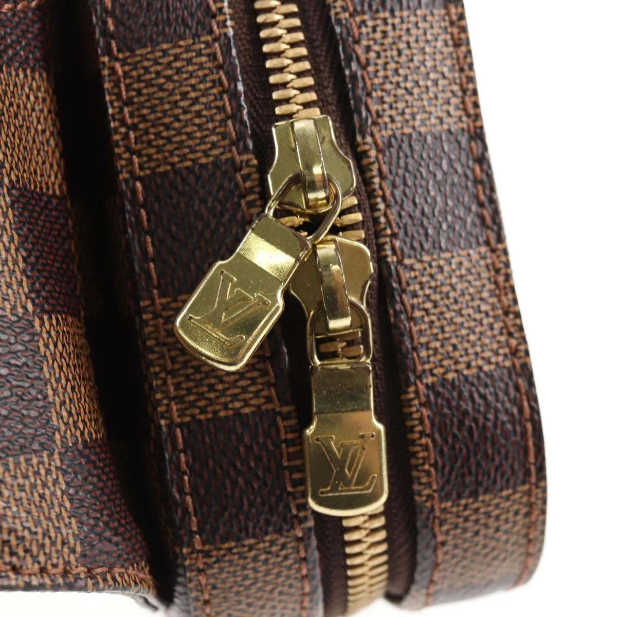 Louis Vuitton Geronimos Waist Bag Damier Brown Canvas Shoulder Bag Bag (Pre-Owned)