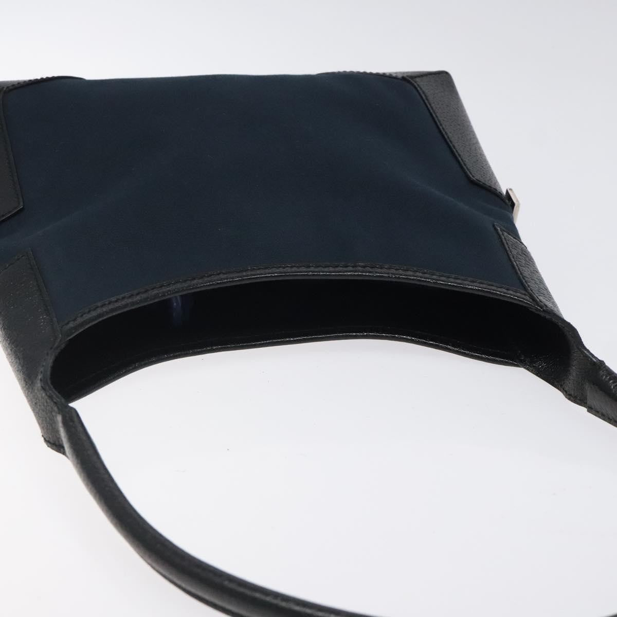 Salvatore Ferragamo Vintage Shoulder Bag Canvas Navy Canvas Shoulder Bag Bag (Pre-Owned)