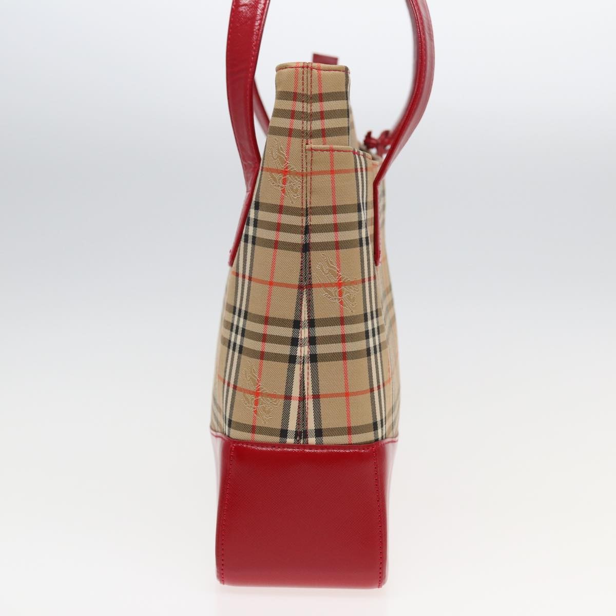 Burberry Nova Check Tote Canvas And Leather Beige Canvas Tote Bag Bag (Pre-Owned)