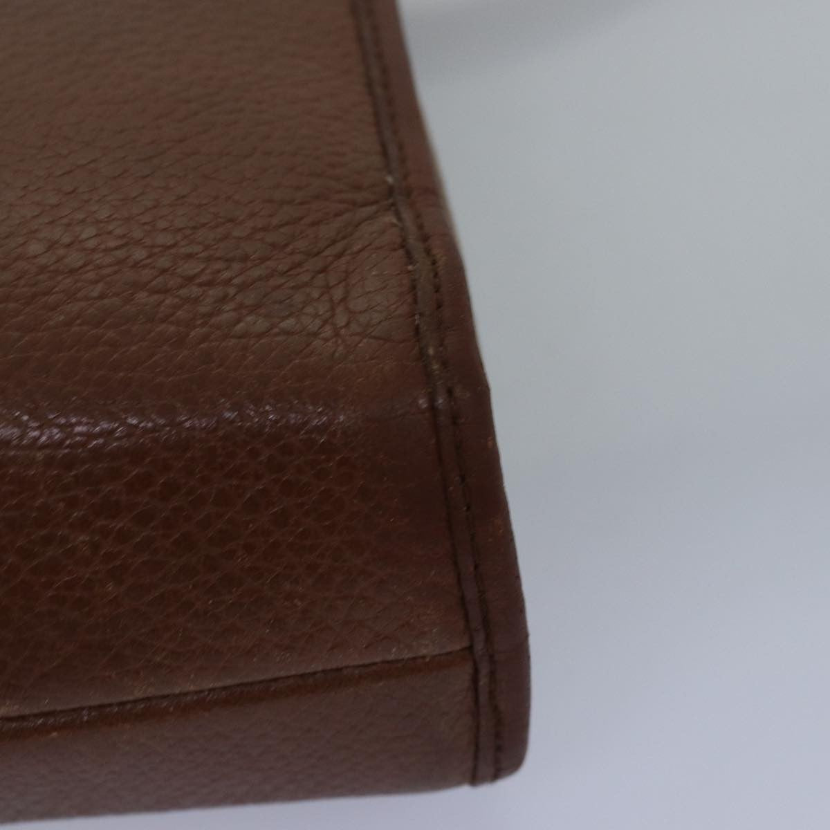 Burberry Vintage Pouch Leather Brown Leather Clutche & Pouche Bag (Pre-Owned)