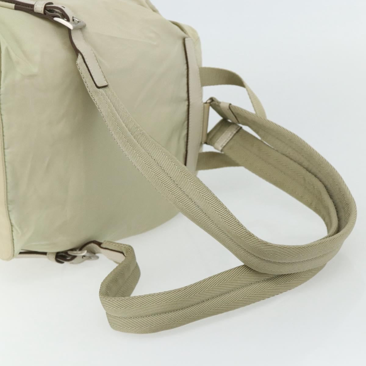 Prada Sac À Dos Re-Nylon Nylon Beige Nylon Backpack Bag (Pre-Owned)