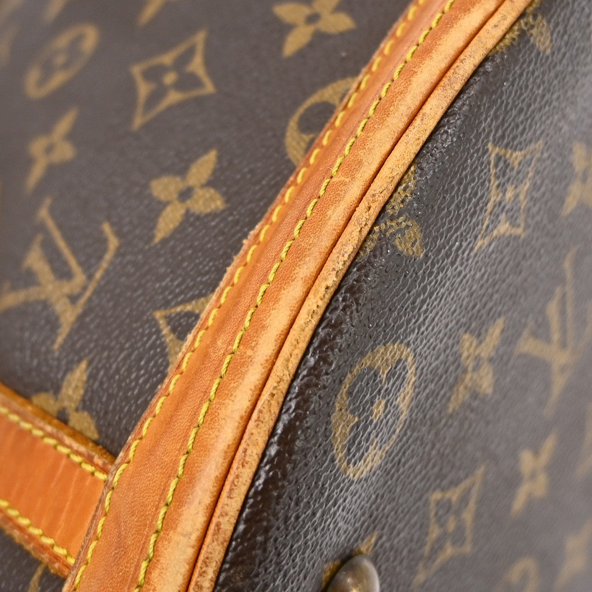 Louis Vuitton Bucket Bag Monogram Canvas Brown Canvas Handbag (Pre-Owned)