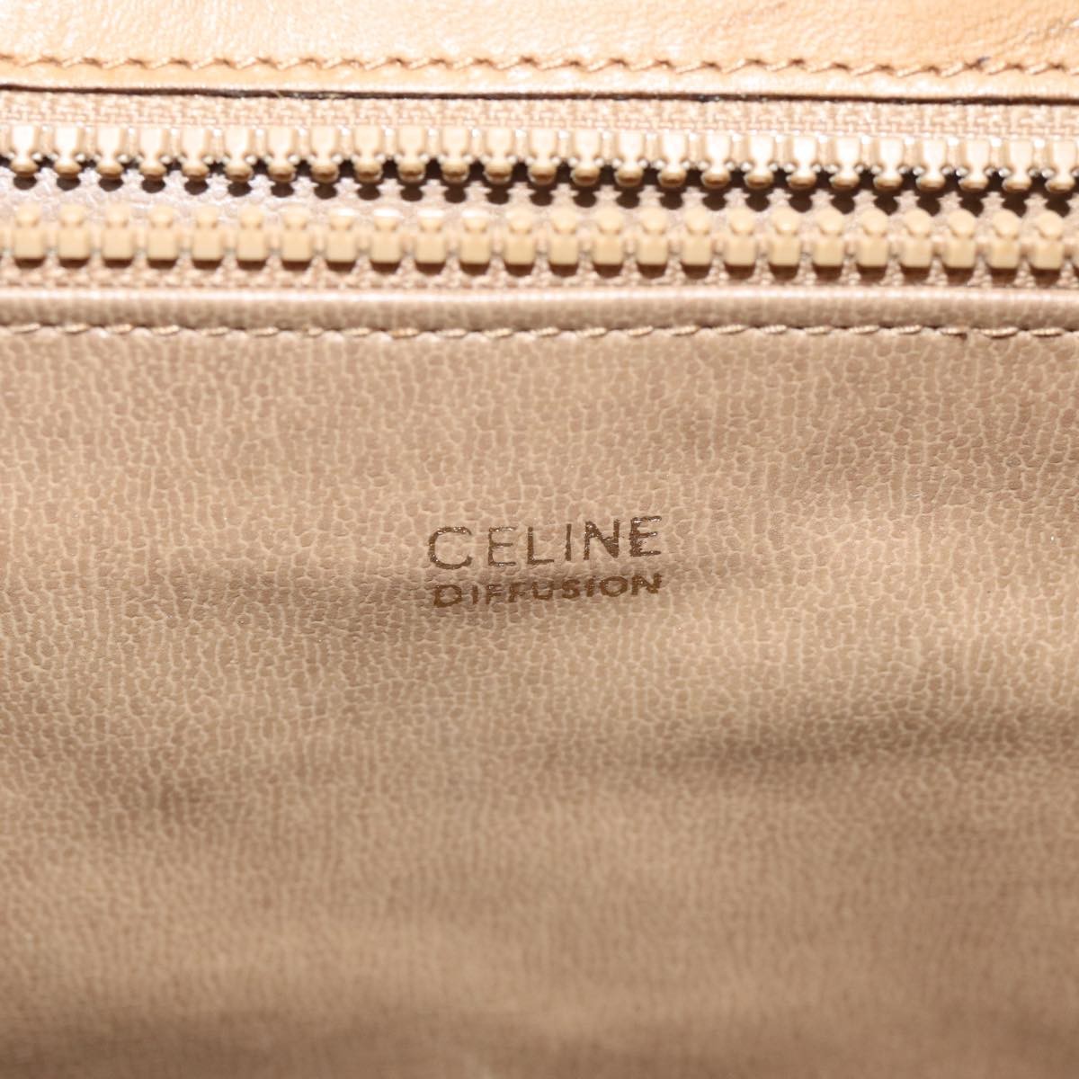 Celine C Macadam Shoulder Bag Canvas Beige Canvas Shoulder Bag Bag (Pre-Owned)