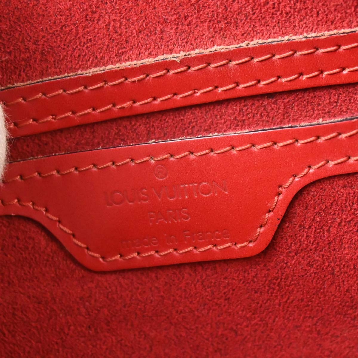 Louis Vuitton Soufflot Handbag Epi Leather Red Leather Handbag (Pre-Owned)