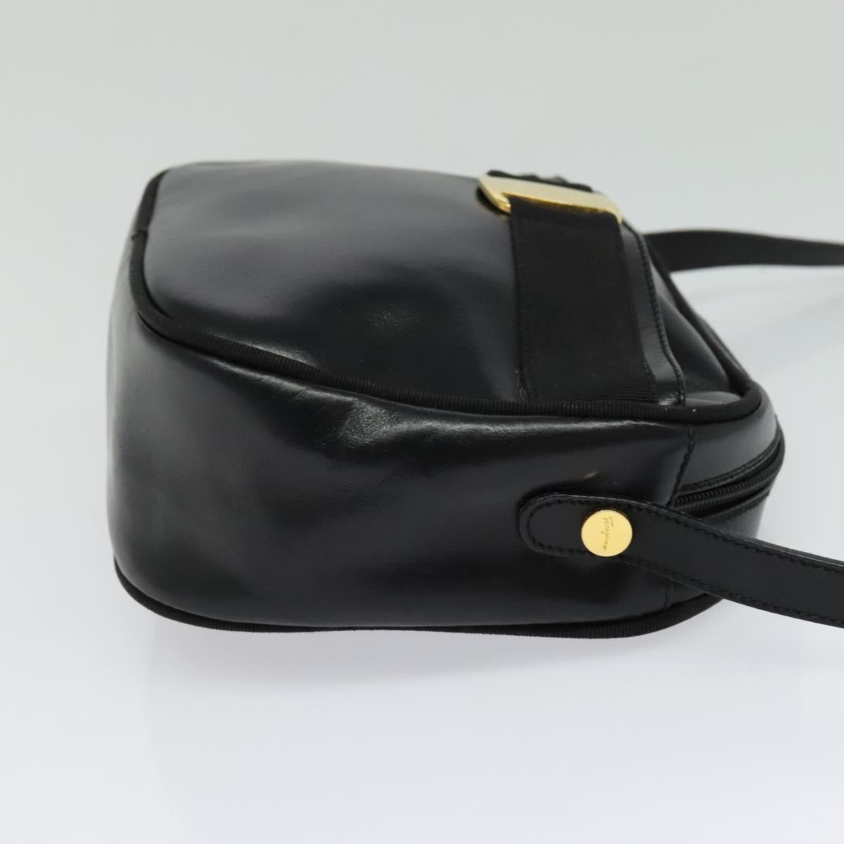 Salvatore Ferragamo Vara Bow Camera Shoulder Bag Leather Black Leather Shoulder Bag Bag (Pre-Owned)