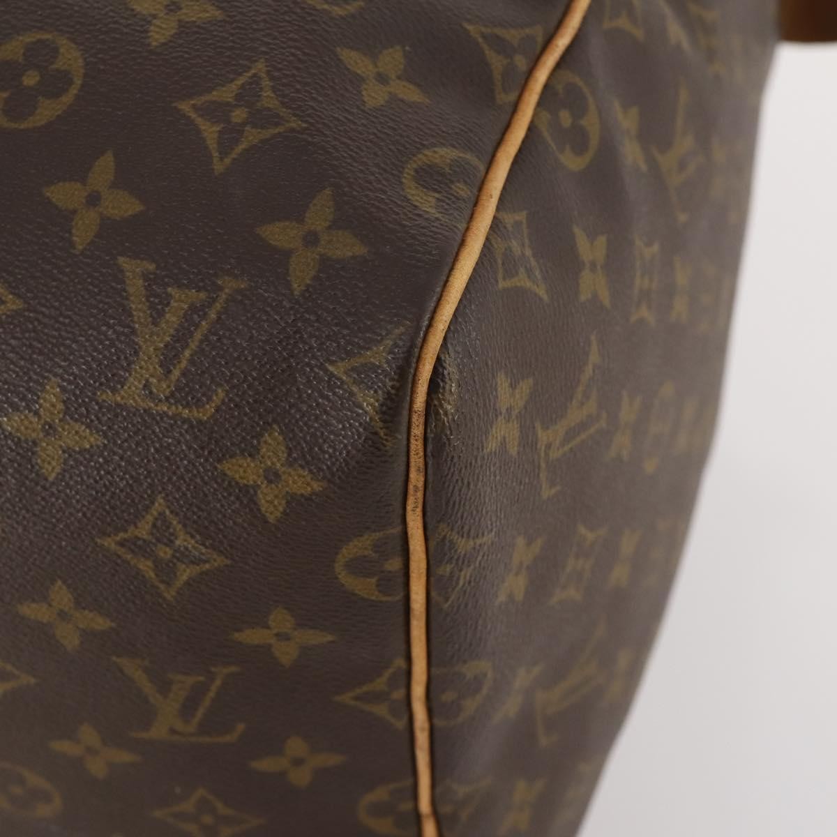 Louis Vuitton Keepall Bag Monogram Canvas Brown Canvas Travel Bag Bag (Pre-Owned)