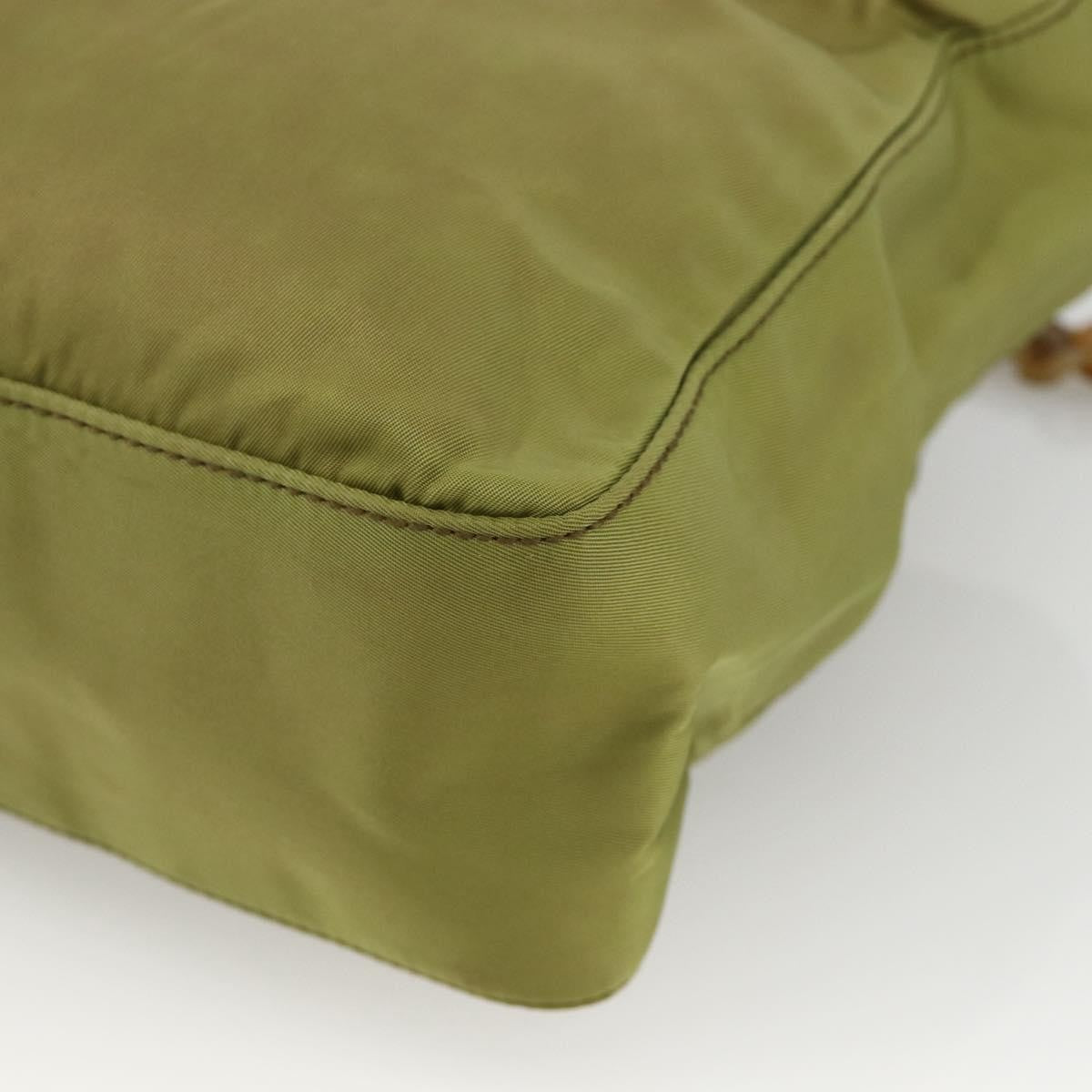 Prada Vintage Tote Tessuto Khaki Nylon Tote Bag Bag (Pre-Owned)