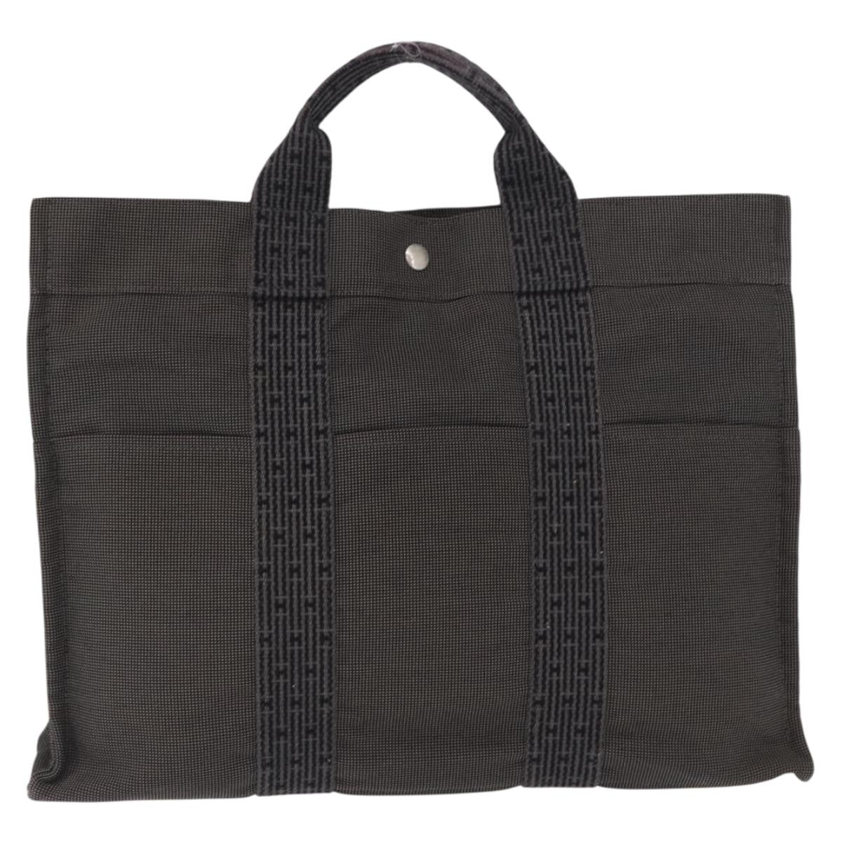 Hermes Fourre-Tout Herline Canvas Gray Canvas Tote Bag Bag (Pre-Owned)