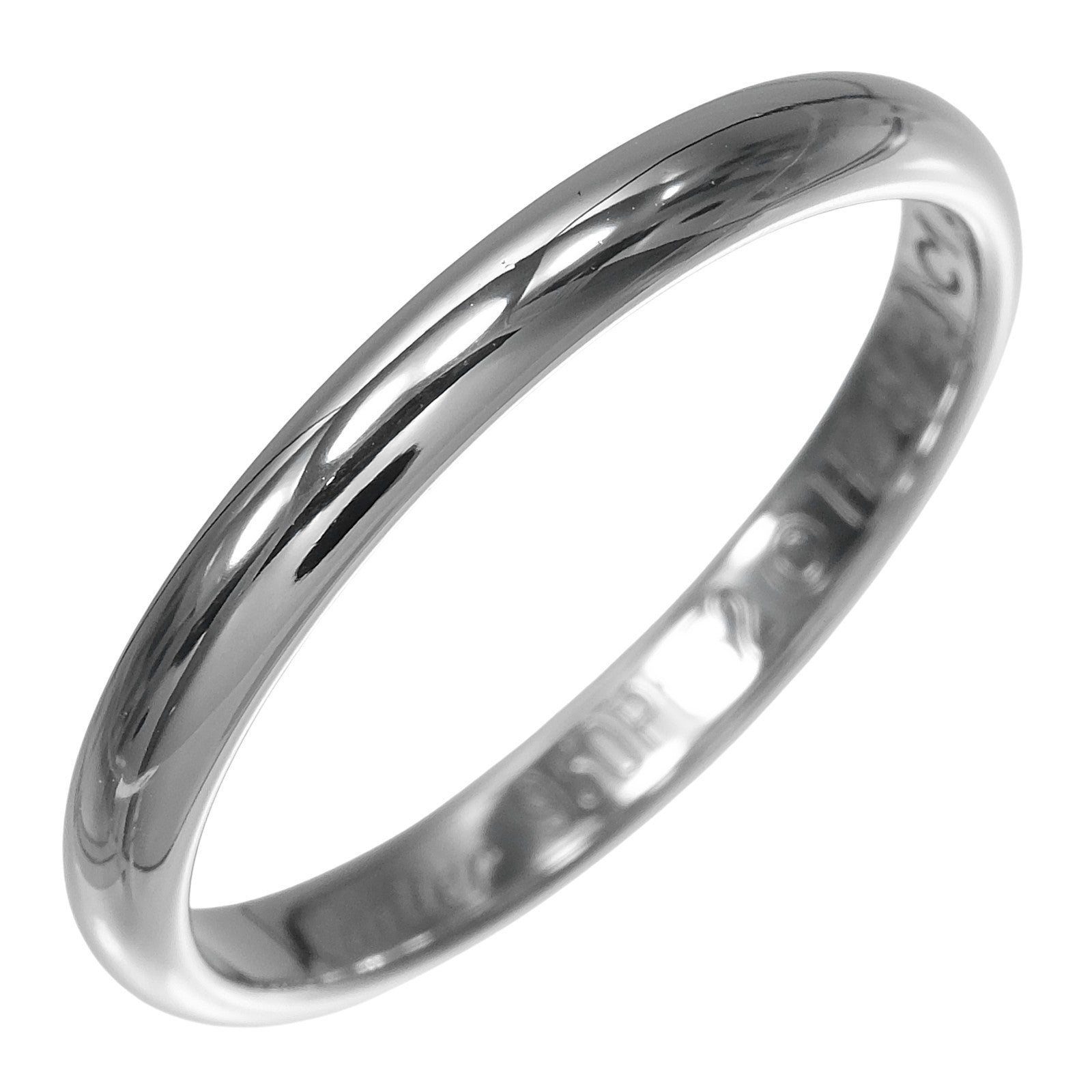 Cartier 1895 Wedding Band Platinum Silver Platinum Ring Jewelry (Pre-Owned)