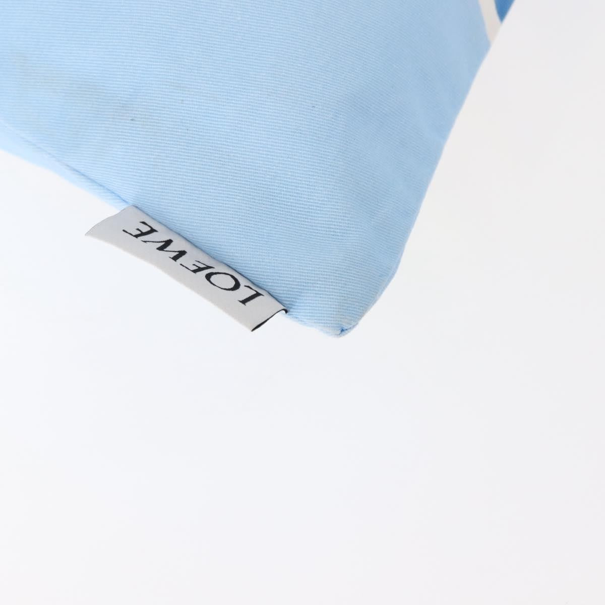 Loewe Drawstring Pouch Printed Canvas Blue Canvas Bag (Pre-Owned)