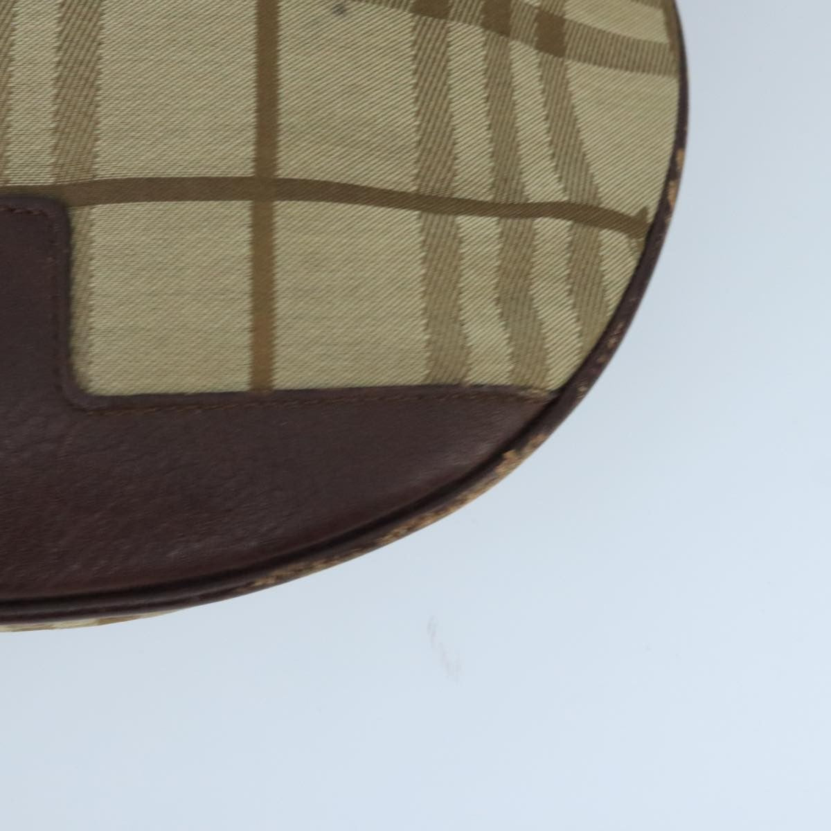 Burberry Nova Check Shoulder Bag Canvas And Leather Beige Canvas Shoulder Bag Bag (Pre-Owned)